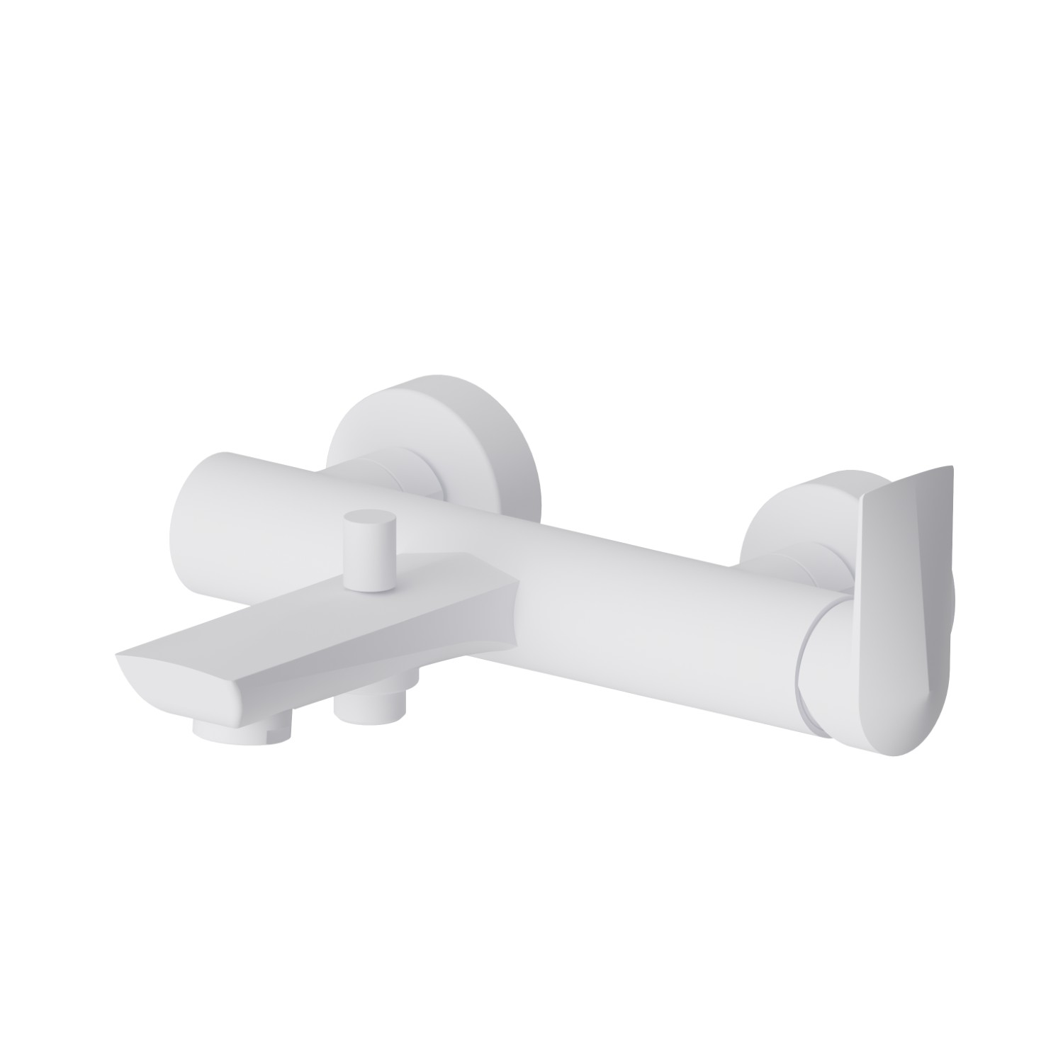 Single lever exposed bath mixer automatic diverter bath/shower set - finish Matt White