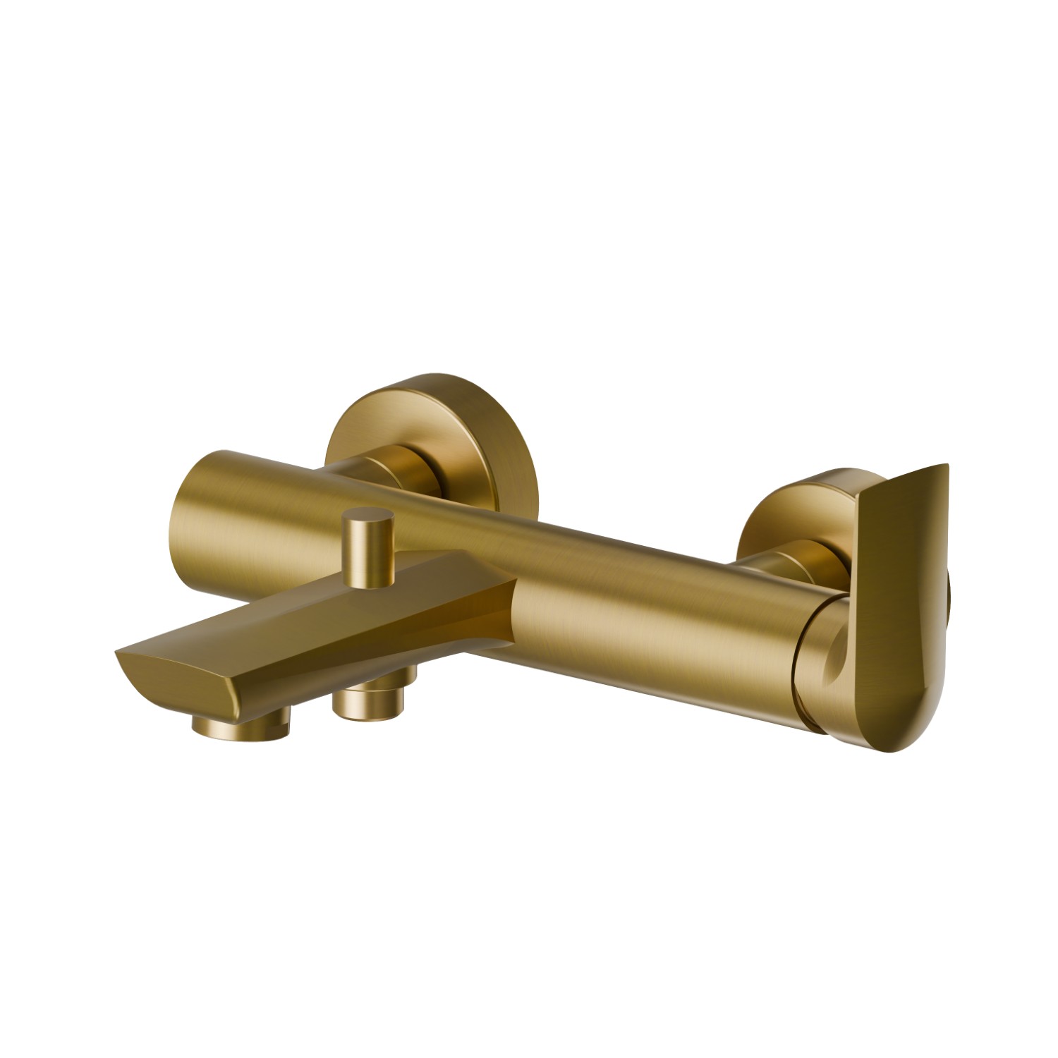 Mitigeur mural pour baignoire avec inverseur automatique vasque/douchette - finition PVD Brushed Gold