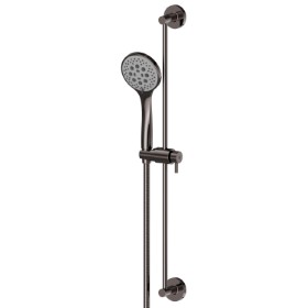Complete shower set, with 3-jet ABS hand shower, L=150 cm flexible - finish PVD Gun Metal