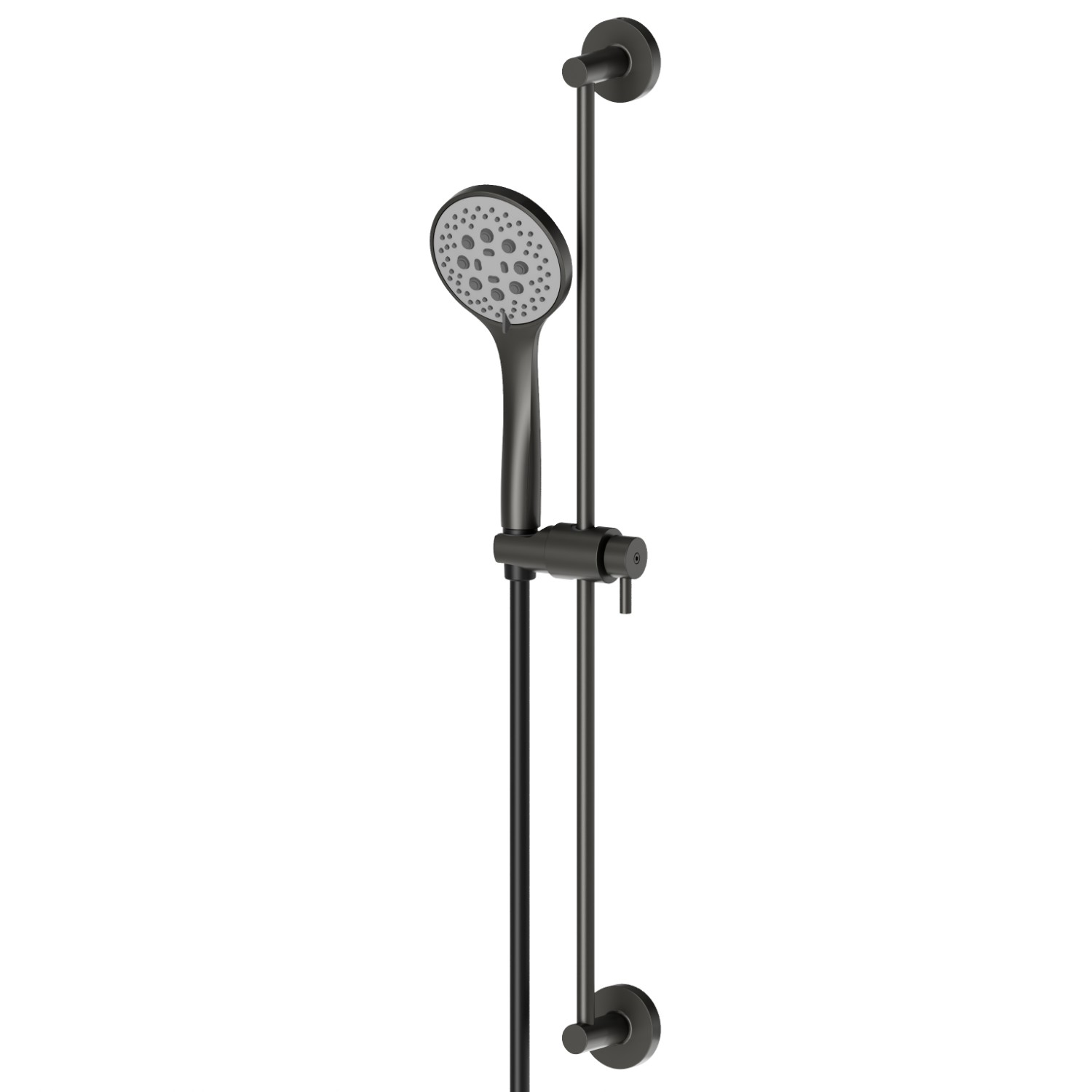 Duschstange komplett mit 3-Strahl-Handbrause aus ABS und flexiblem Schlauch L=150 cm - oberfläche Carbon Satin