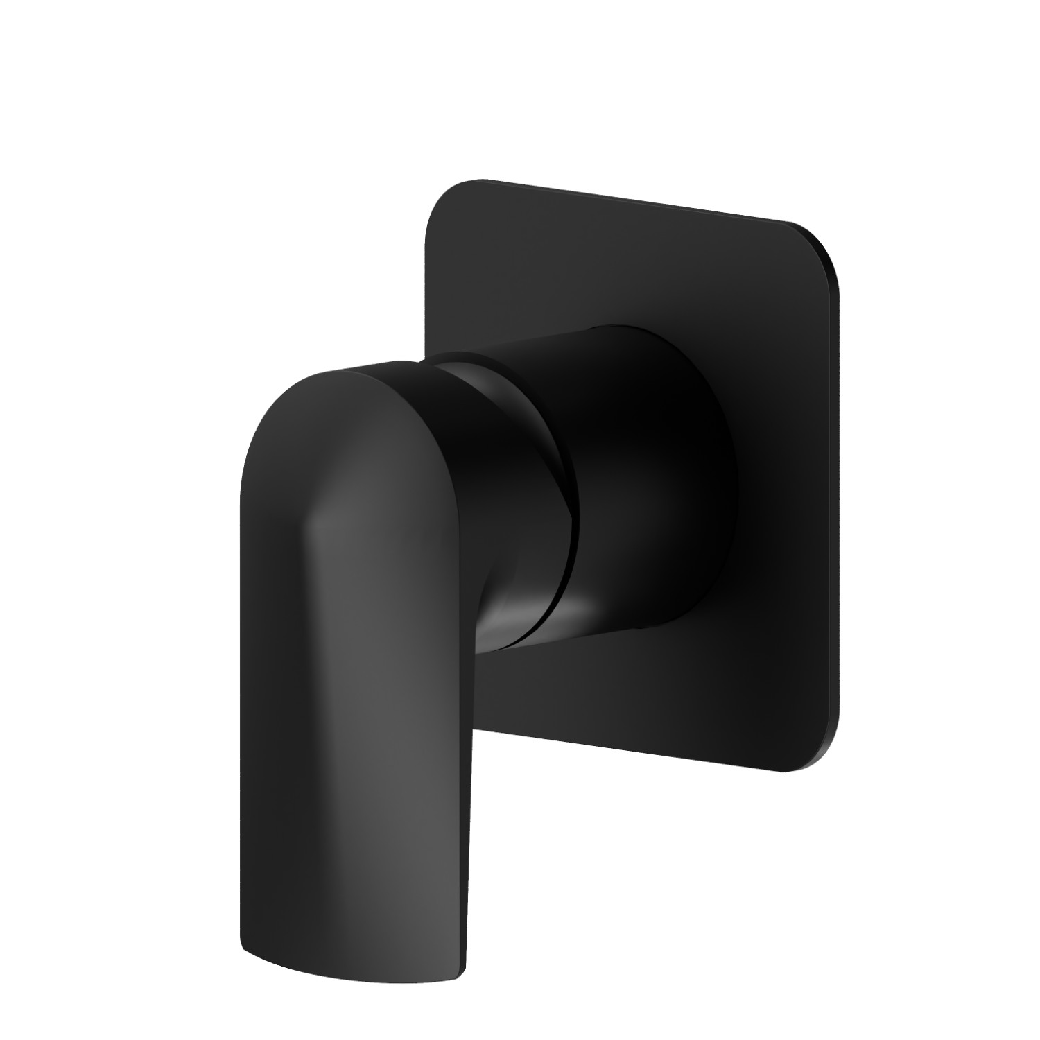 Single lever concealed mixer, to combine with a 3 ways out concealed diverter without stop. External part - finish Matt Black