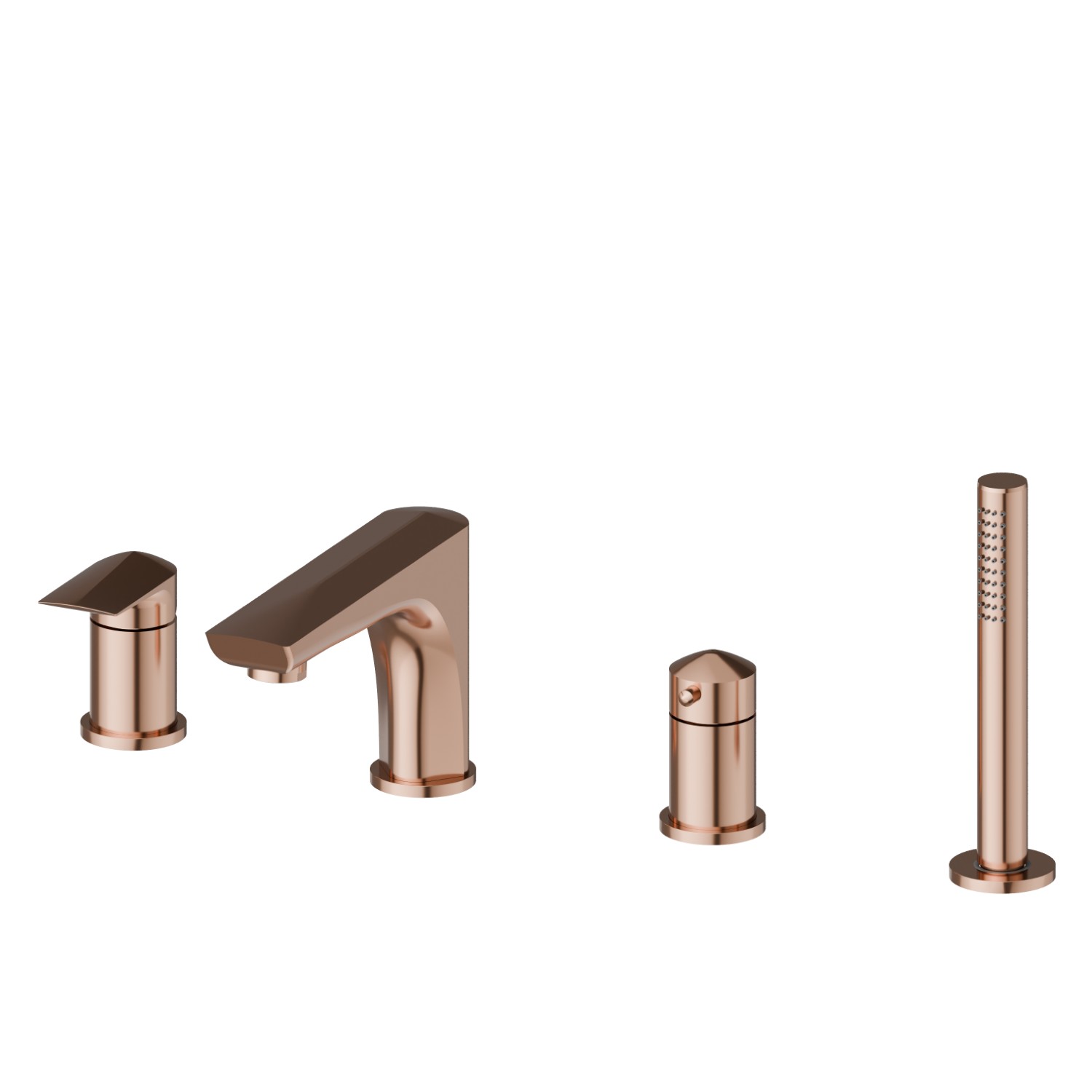 Gruppo bordo vasca 4 fori - finitura PVD Copper Bronze