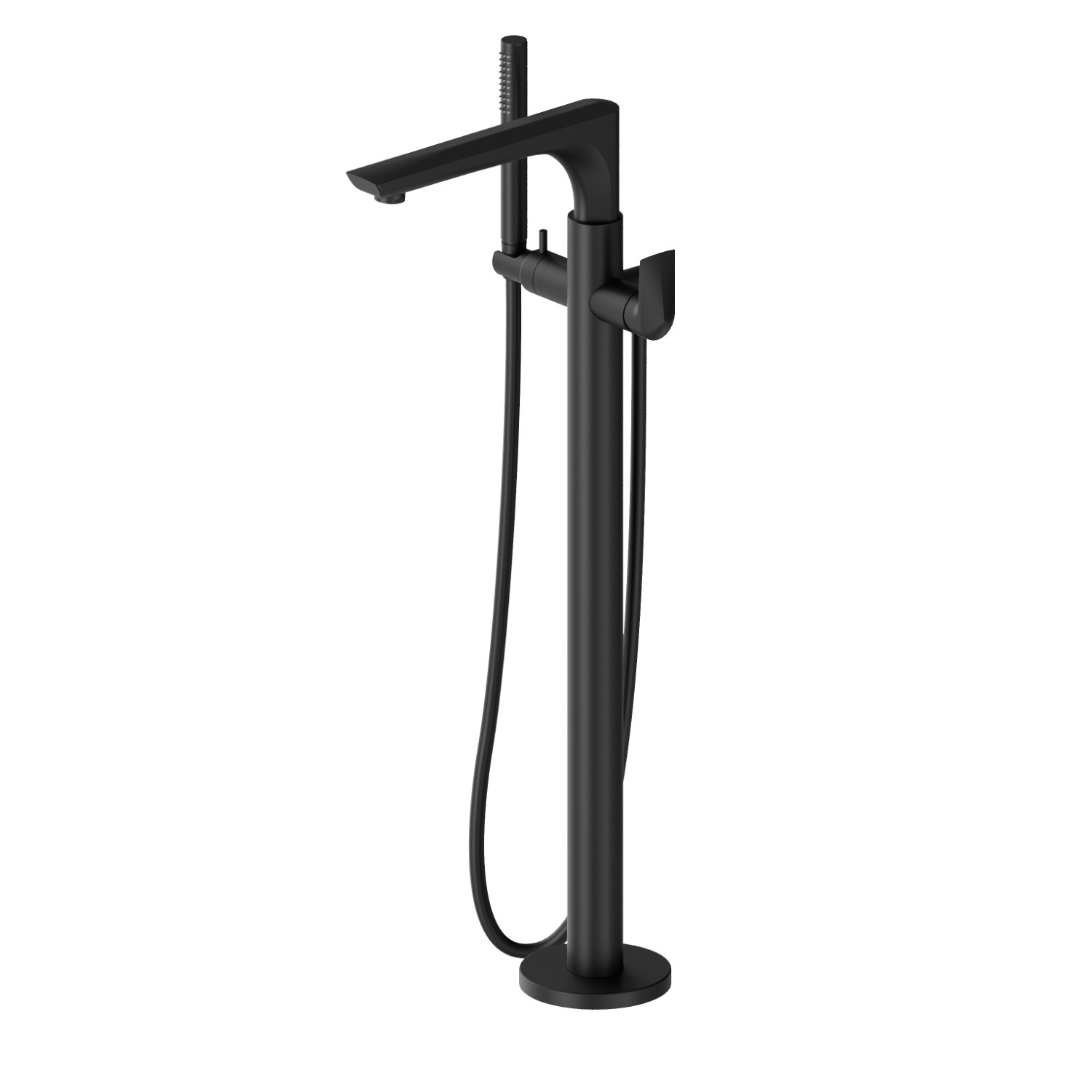 Floor mounted bath group - finish Matt Black