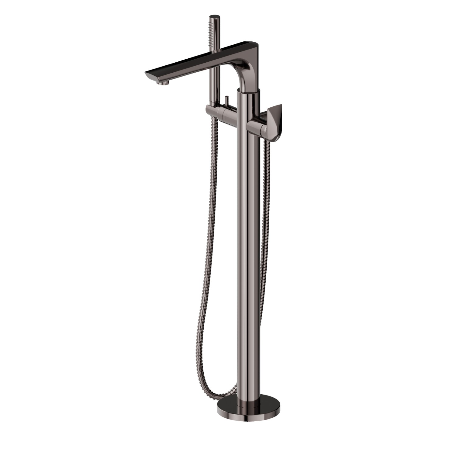 Floor mounted bath group - finish PVD Gun Metal