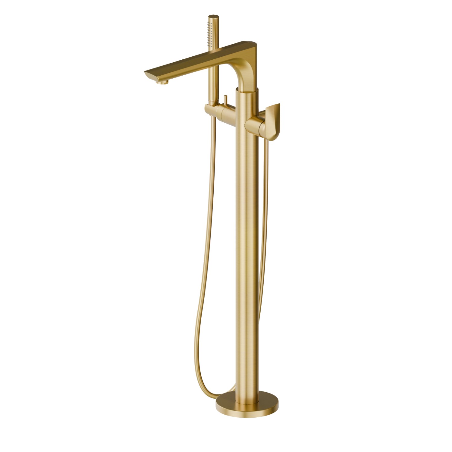Floor mounted bath group - finish PVD Brushed Gold