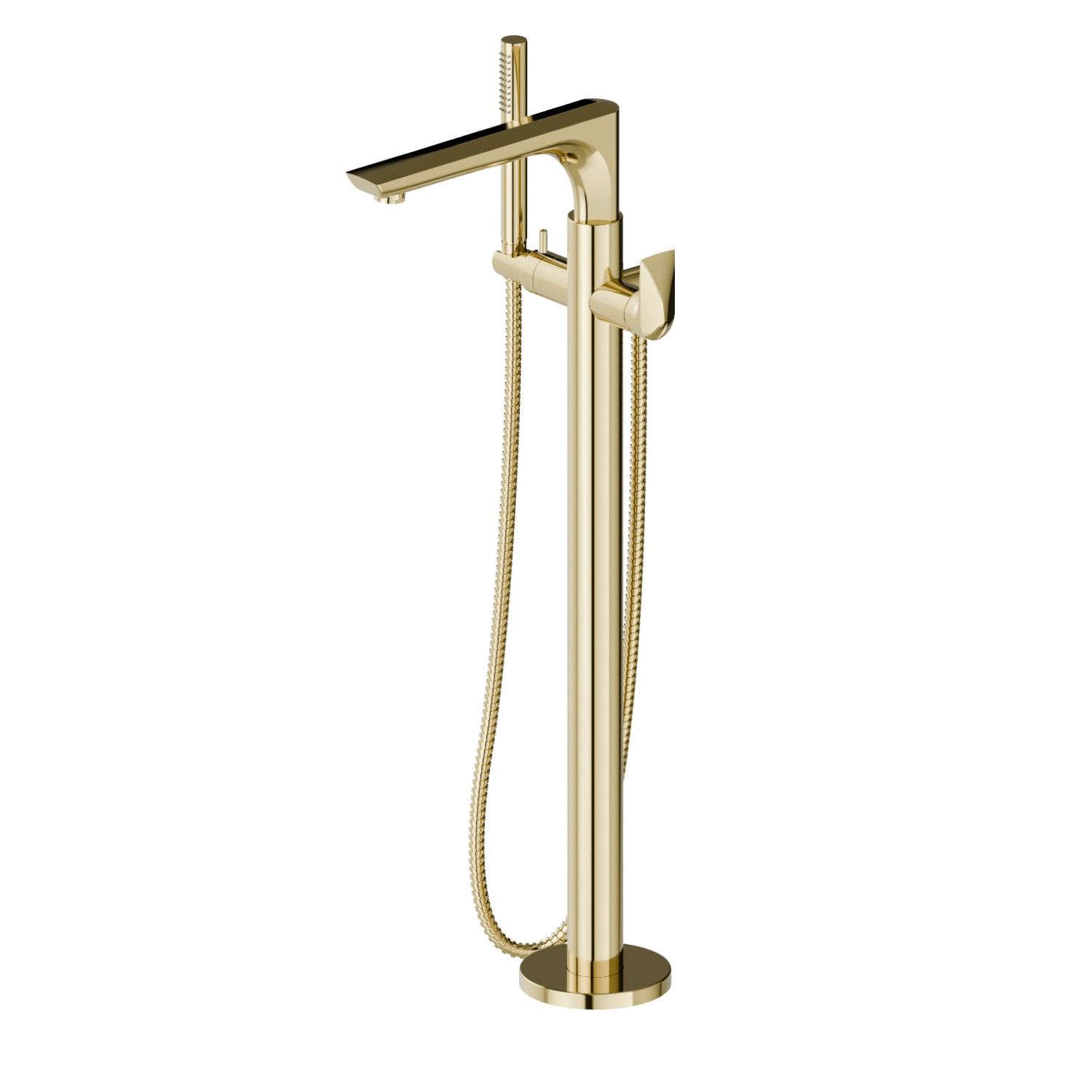 Floor mounted bath group - finish PVD Glossy Gold