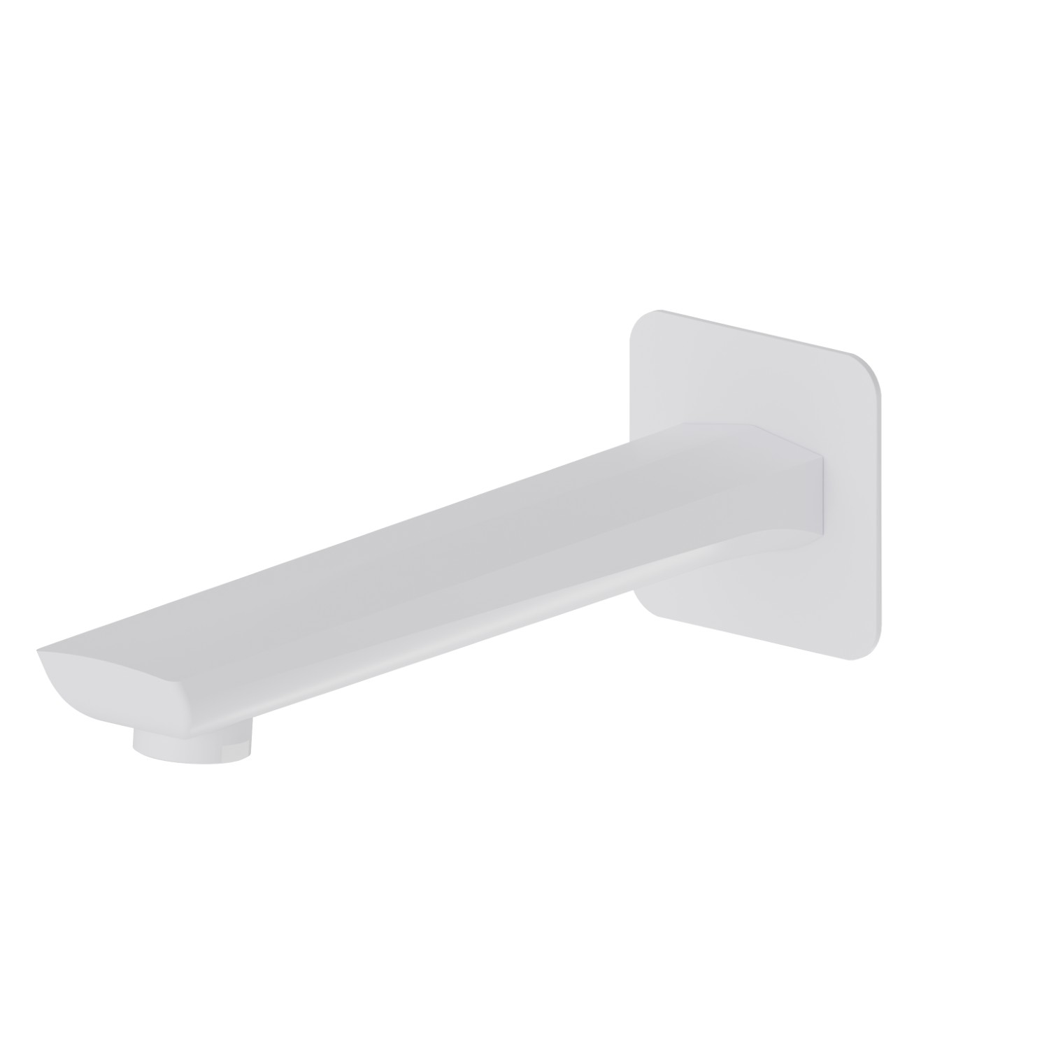 Wall spout for bath group with 1/2” connection - finish Matt White