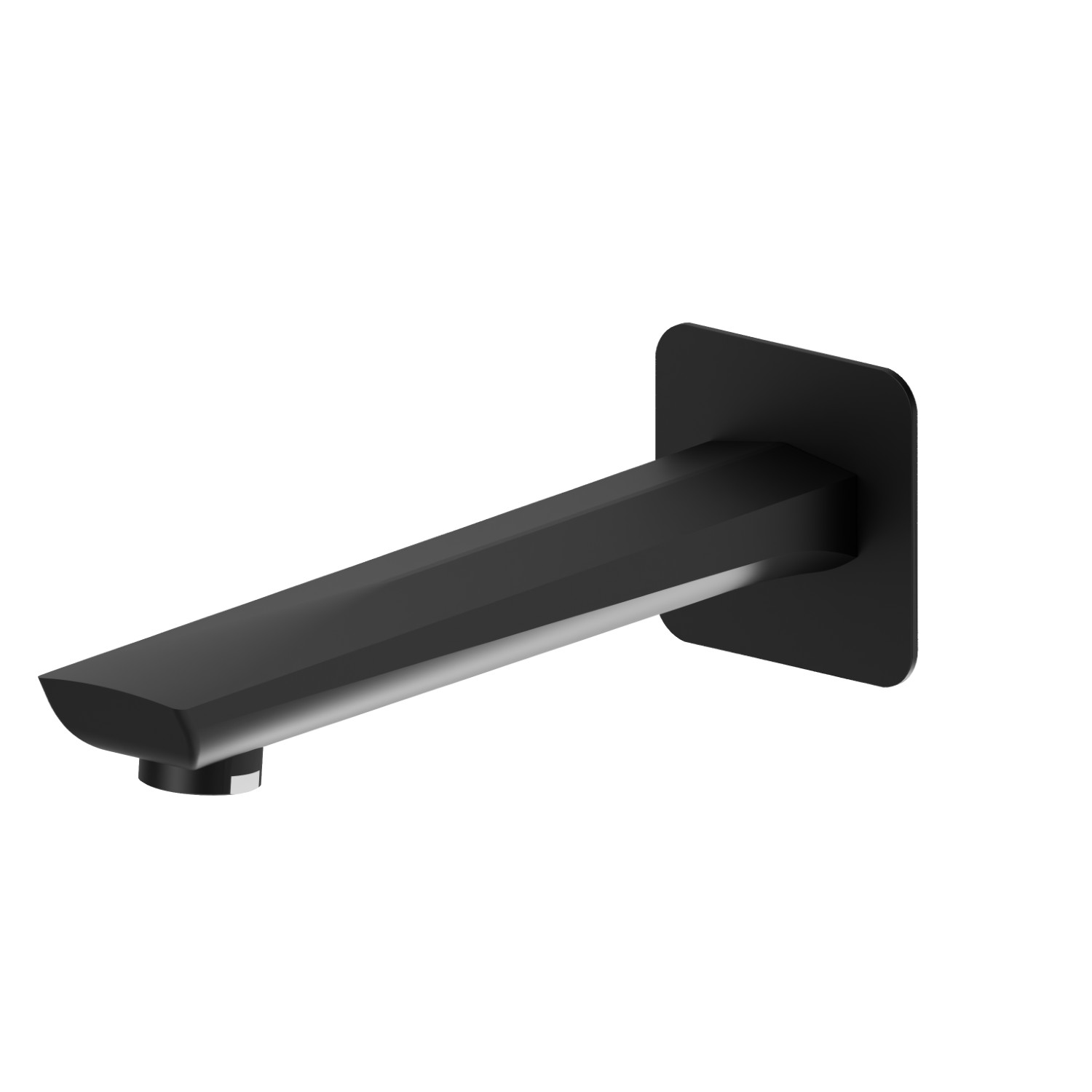 Bec mural pour groupe de bain, avec connexion 1/2” - finition Matt Black