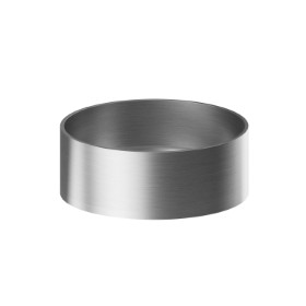 Lavabo da appoggio in acciaio inox completo di piletta con scarico a pulsante in finitura - finitura Acciaio Inox