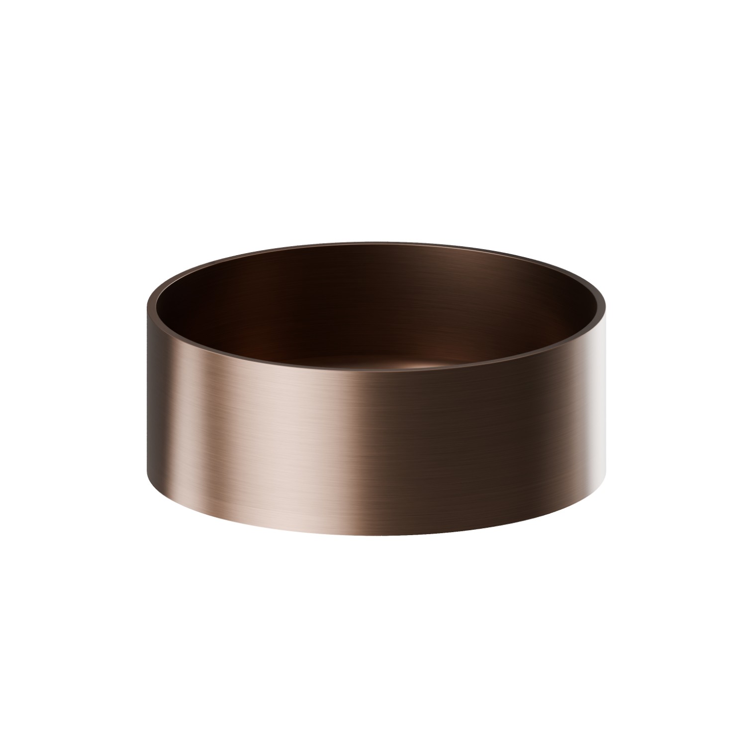 Vasque à poser en acier inox avec bonde clic/clac en finition - finition PVD Brushed Copper Bronze