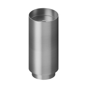 Lavabo freestanding scarico a muro in acciaio inox. Kit fissaggio a pavimento incluso - finitura Acciaio Inox