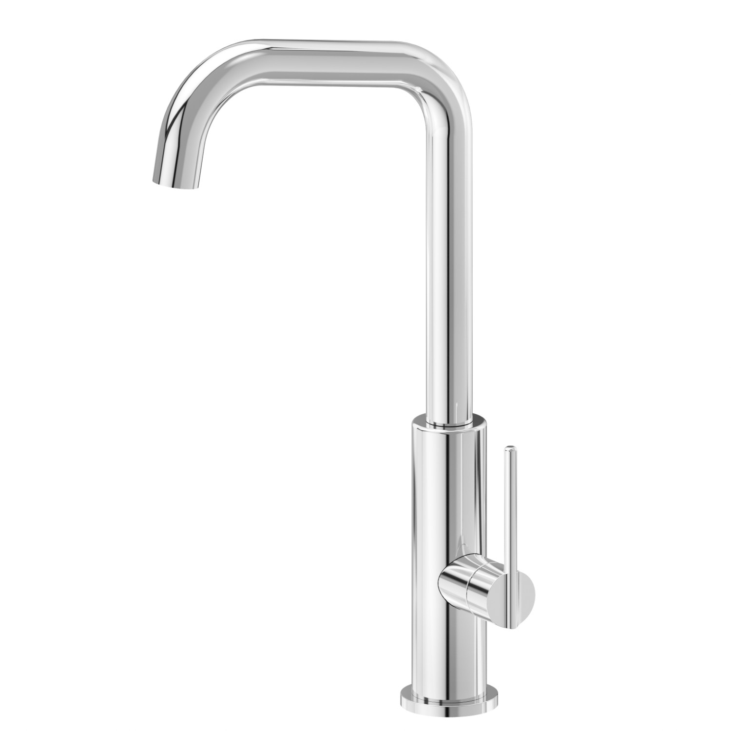 Miscelatore monocomando per lavello con bocca quadra girevole - finitura Cromo