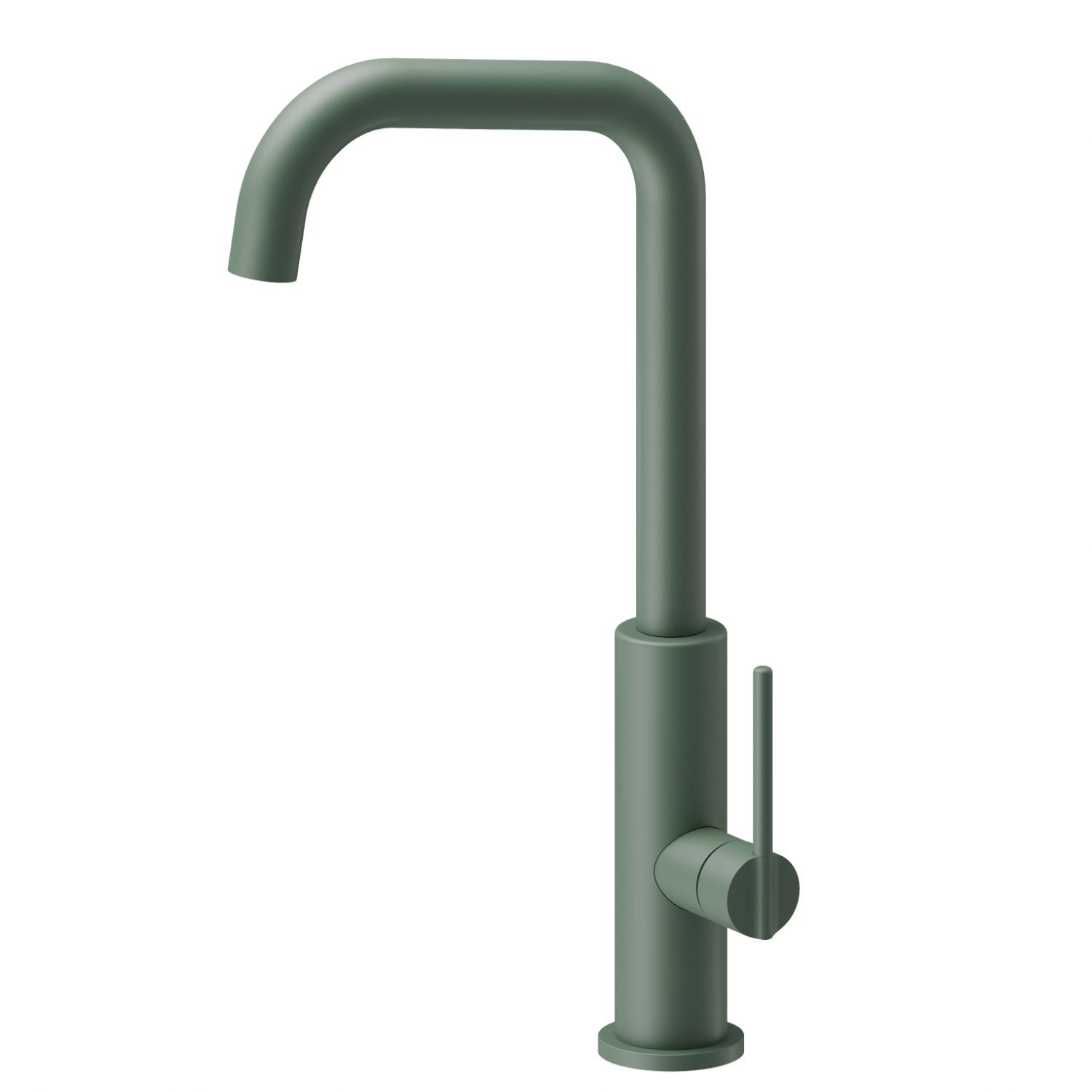 Single-lever sink mixer with squared swivel spout - finish Soft Eucalypt