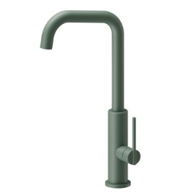 Single-lever sink mixer with squared swivel spout - finish Soft Eucalypt