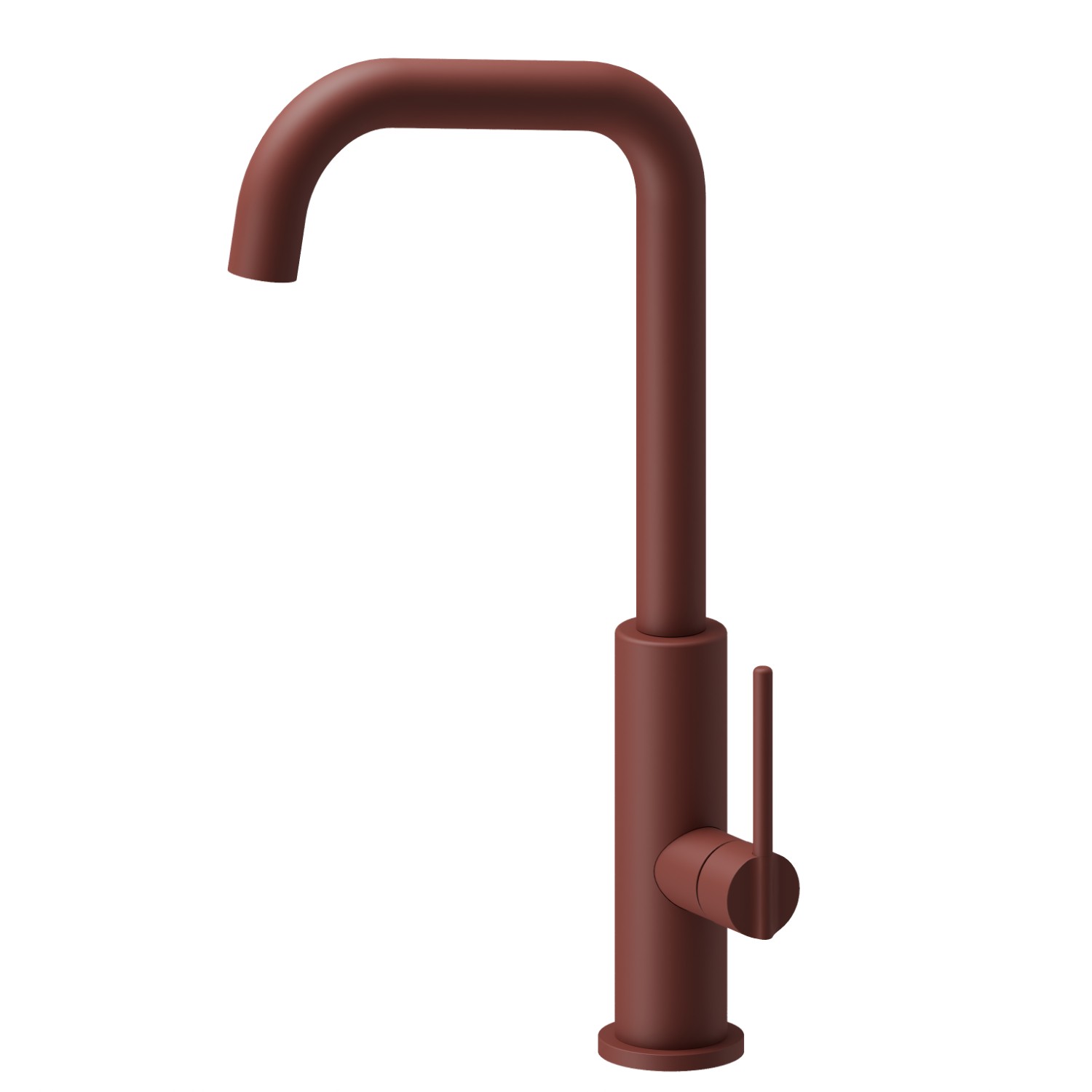 Mitigeur monocommande évier avec bec carré pivotant - finition Soft Maple