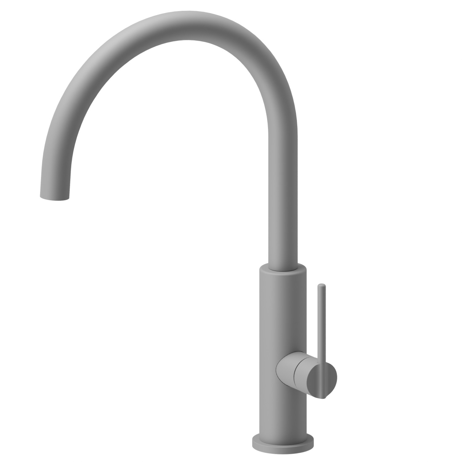 Mitigeur monocommande évier avec bec rond pivotant - finition Soft Cortex