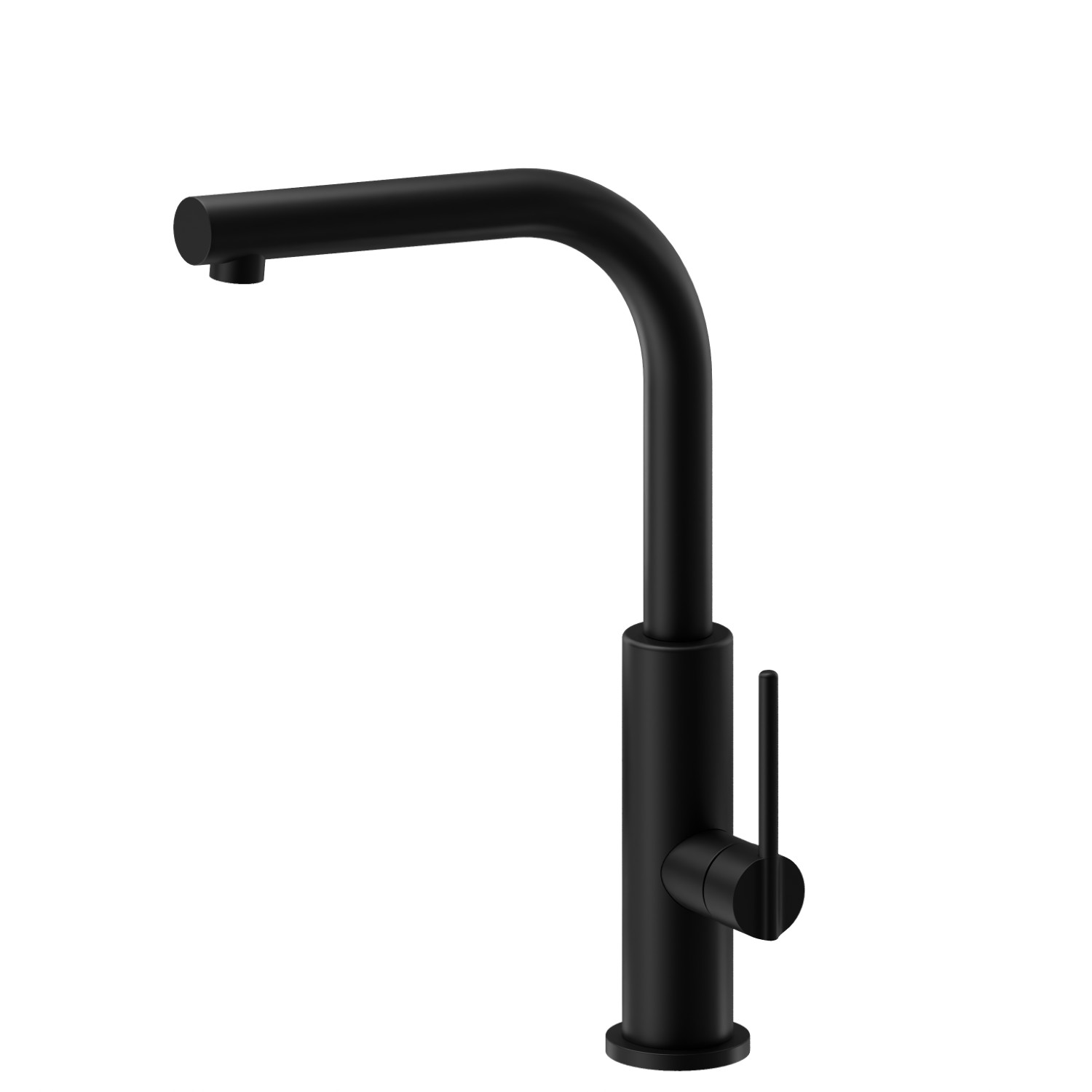 Mitigeur monocommande évier avec bec L pivotant - finition Matt Black
