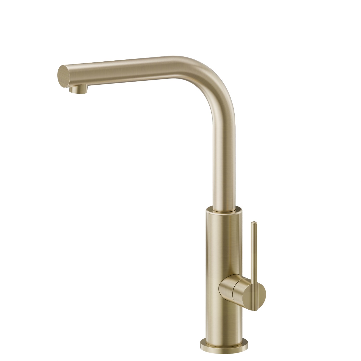 Single-lever sink mixer with L swivel spout - finish PVD Brushed Pale Gold