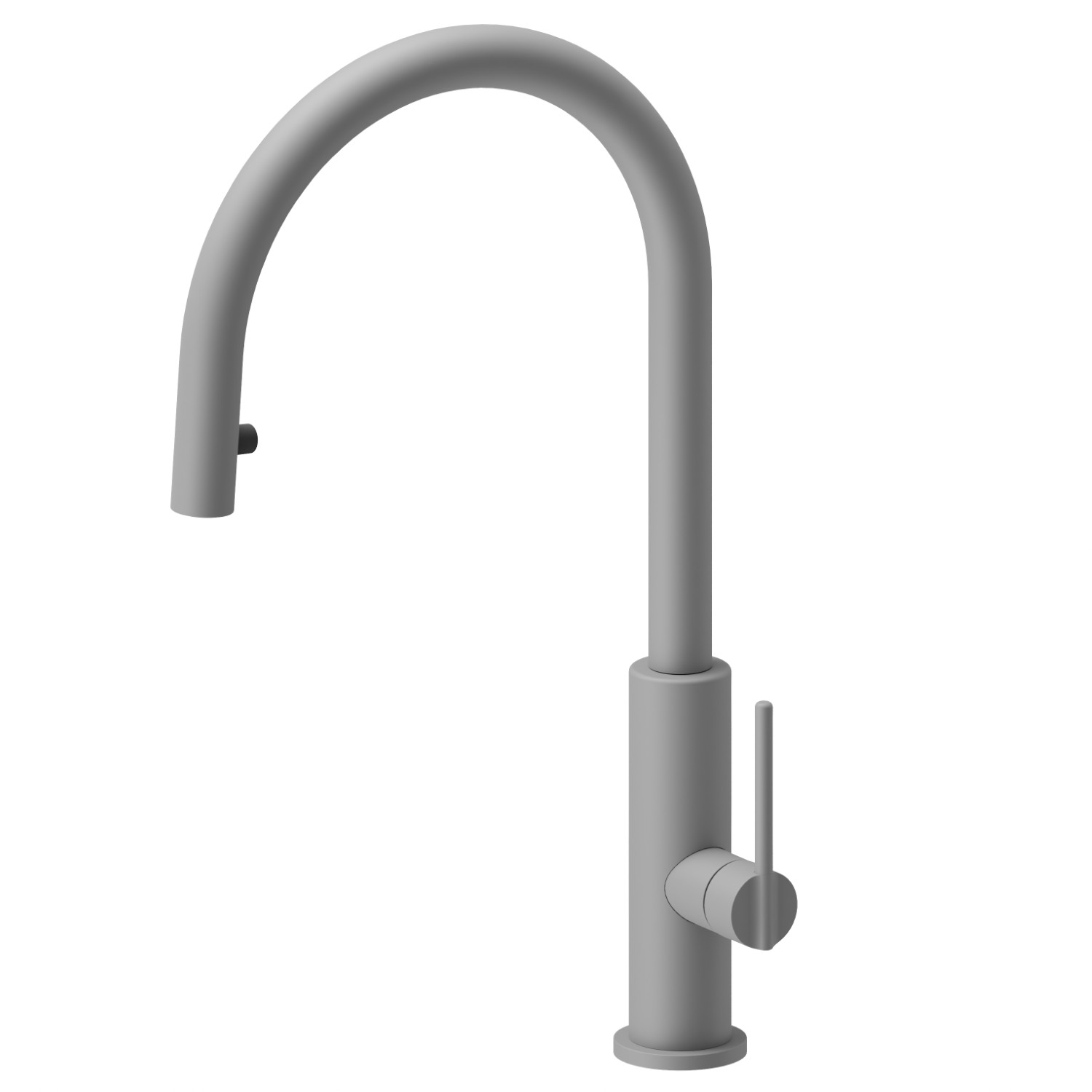 Single-lever sink mixer with round swivel spout and pull-out hand shower - finish Soft Cortex