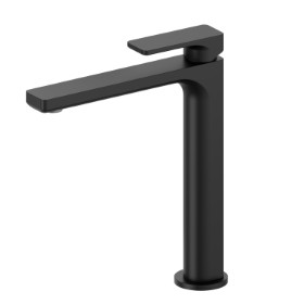 Single lever basin mixer, medium version, for above counter basin - finish Matt Black