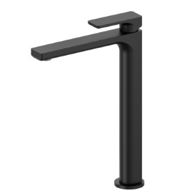 Single lever basin mixer, high version, for above counter basin - finish Matt Black