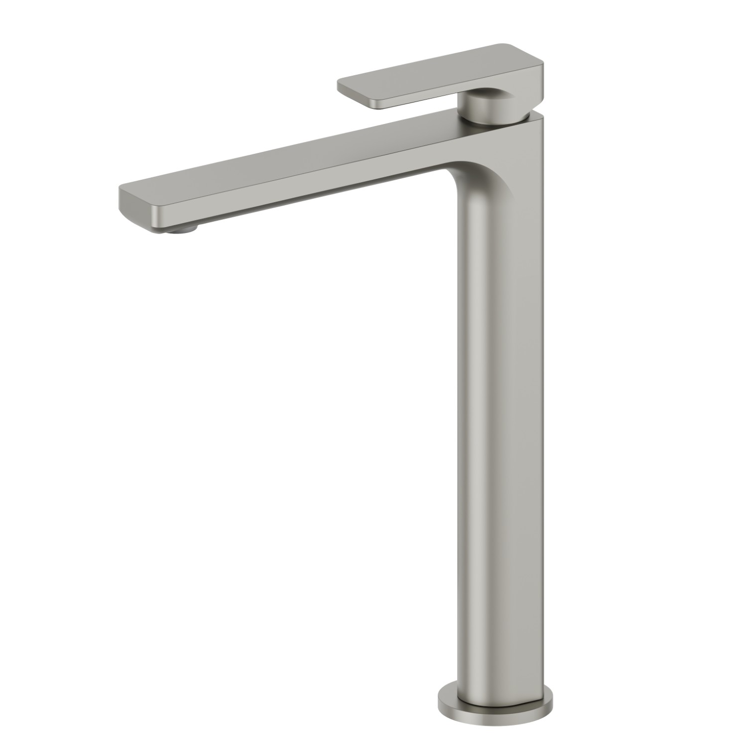 Single lever basin mixer, high version, for above counter basin - finish Titanium Satin
