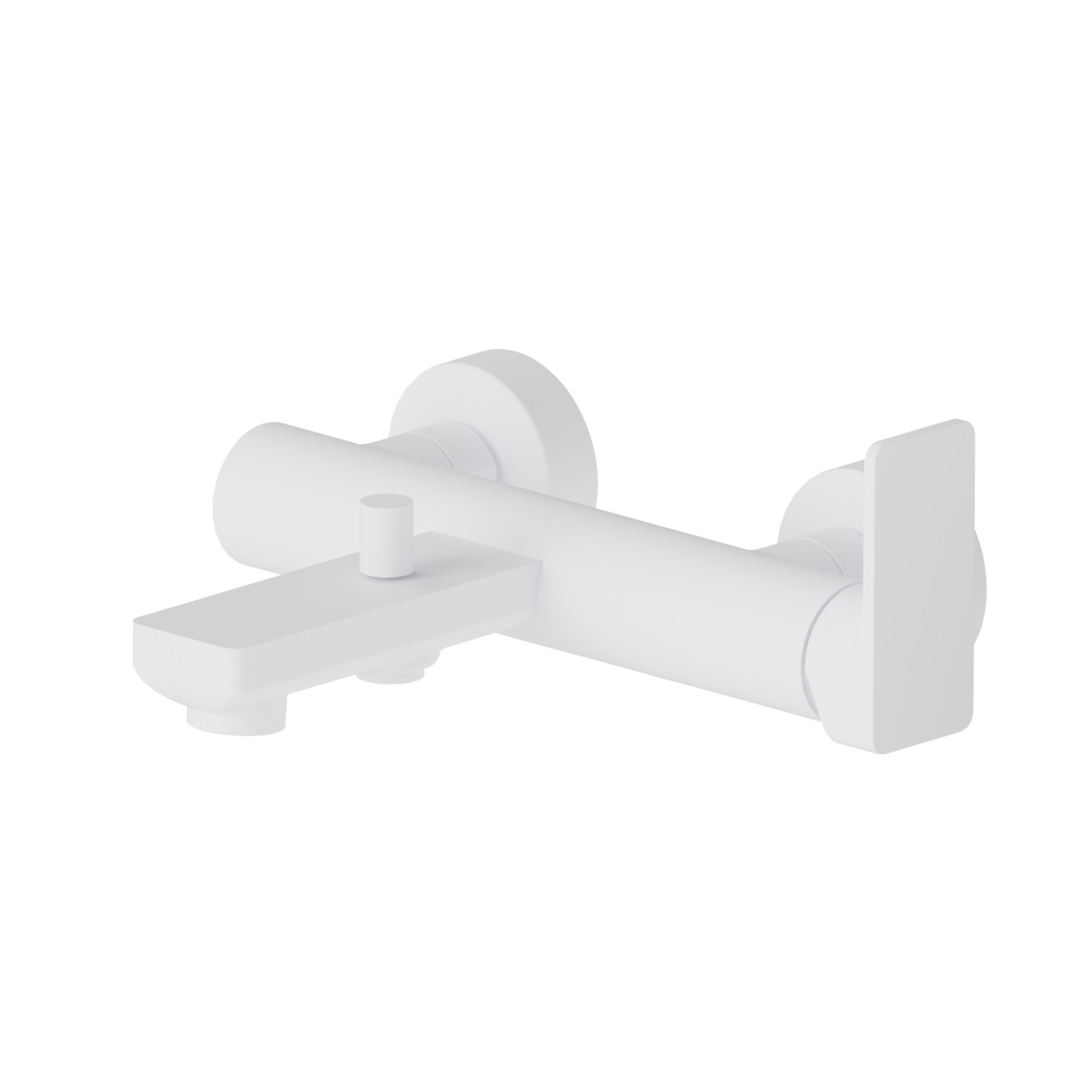 Single lever exposed bath mixer automatic diverter bath/shower set - finish Matt White