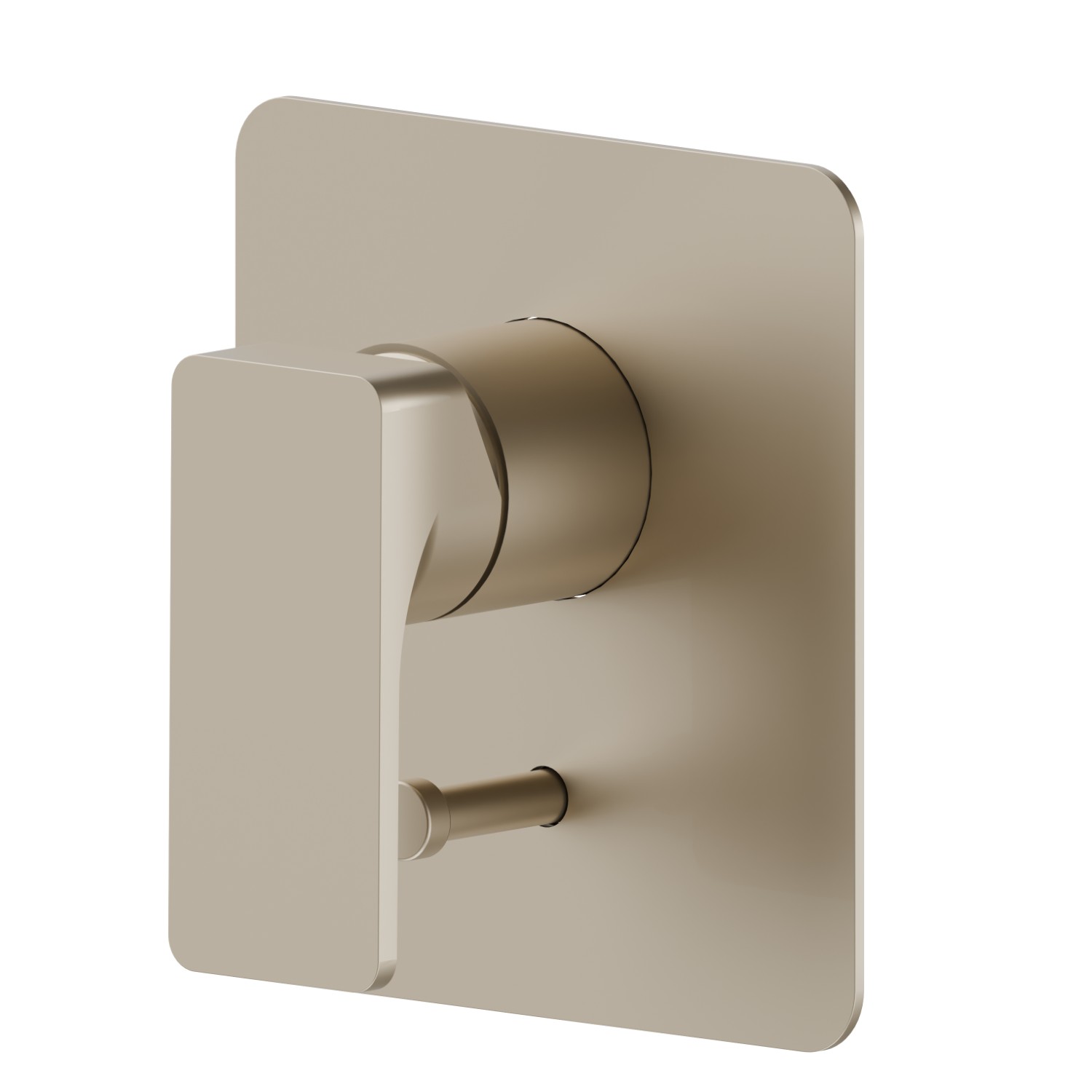 Miscelatore monocomando ad incasso con deviatore automatico a 2 uscite, ingressi ed uscite da 1/2”. Parte esterna - finitura Gold Satin