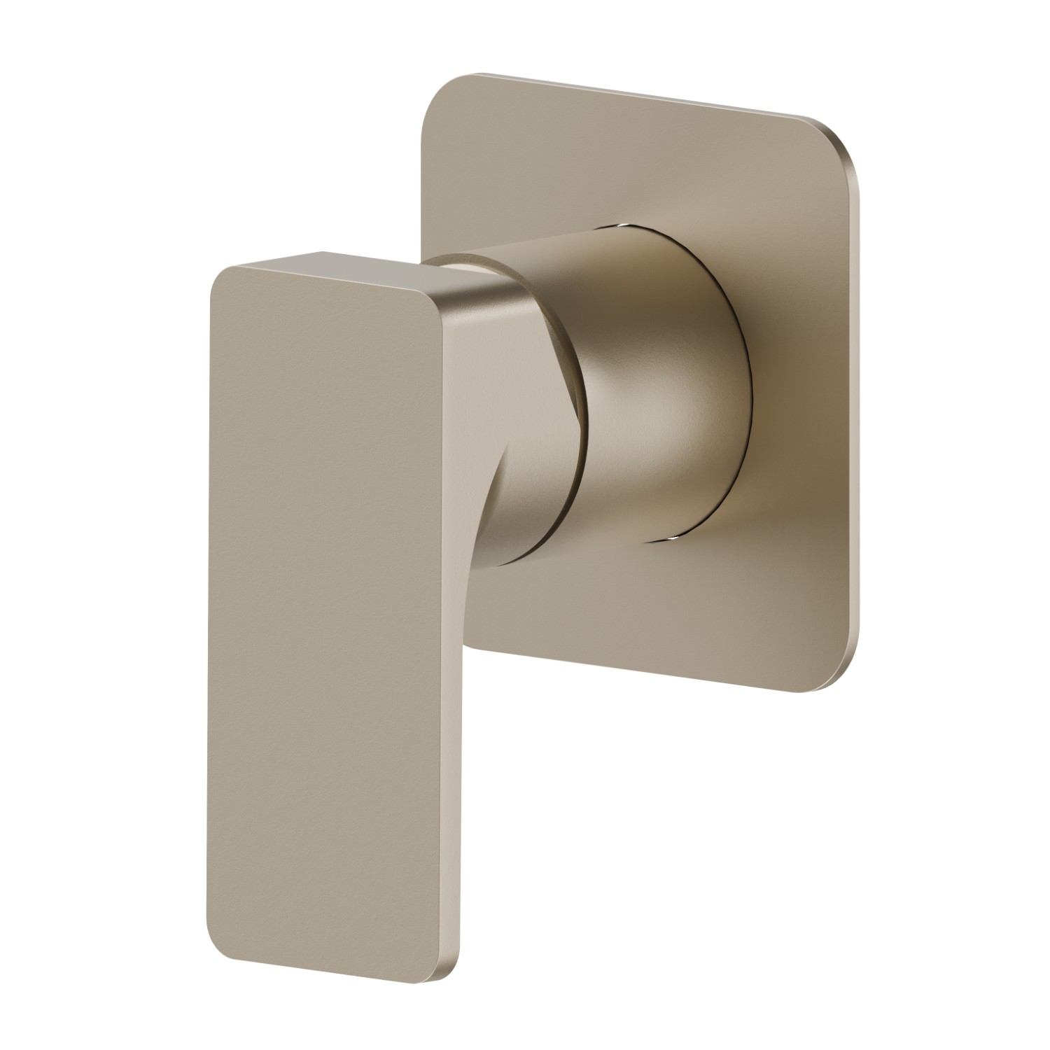 Mitigeur mécanique à encastrer, à utiliser avec un inverseur 3 sorties sans arrêts. Façade murale - finition Gold Satin