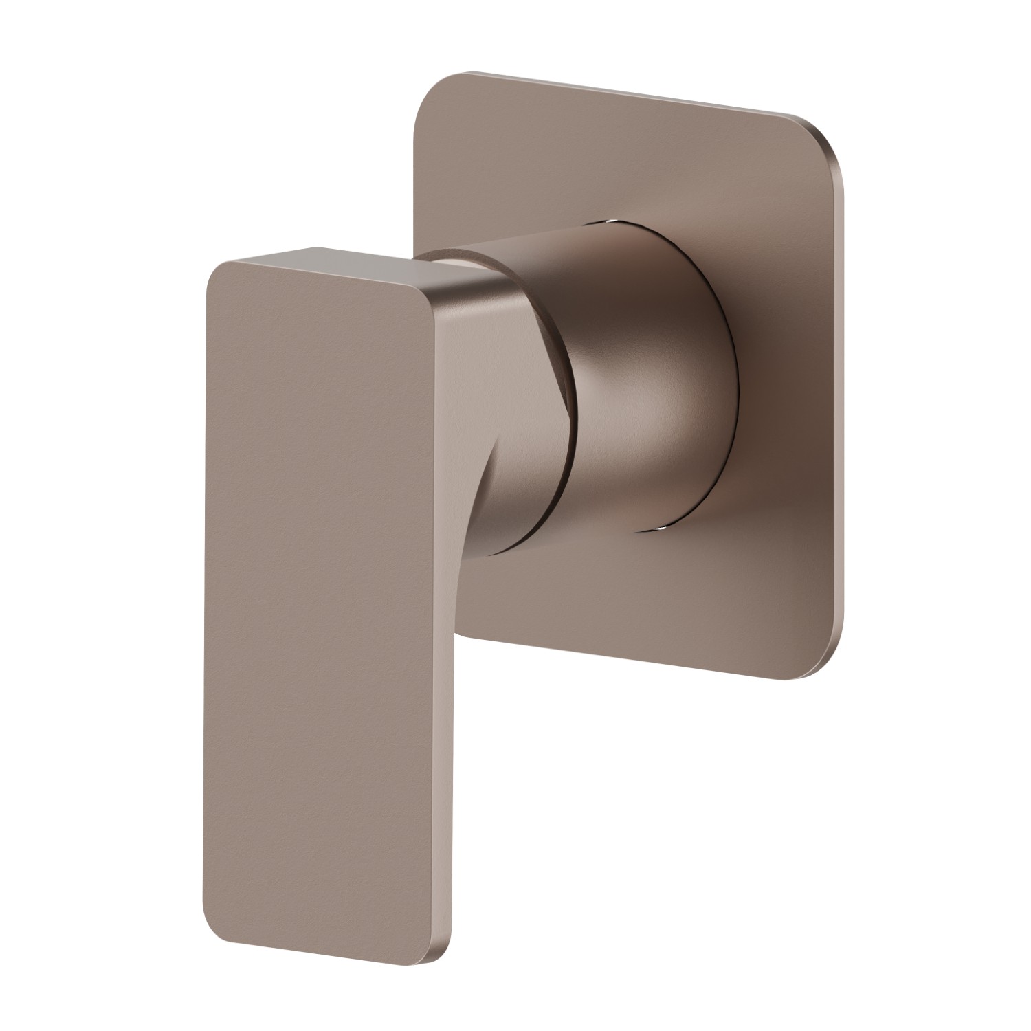 Einbau-einhebelmischer kombinierbar mit 3-wege einbau-umstellung, ohne anschlag. Außenteil - oberfläche Copper Glossy