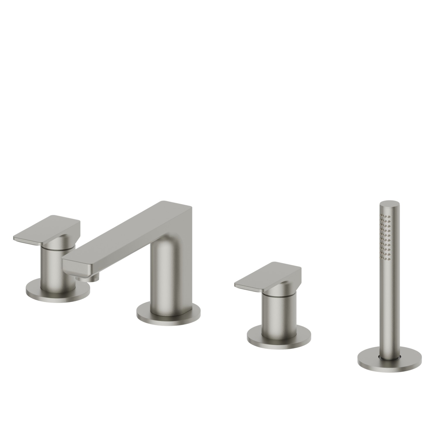 Gruppo bordo vasca 4 fori - finitura Titanium Satin