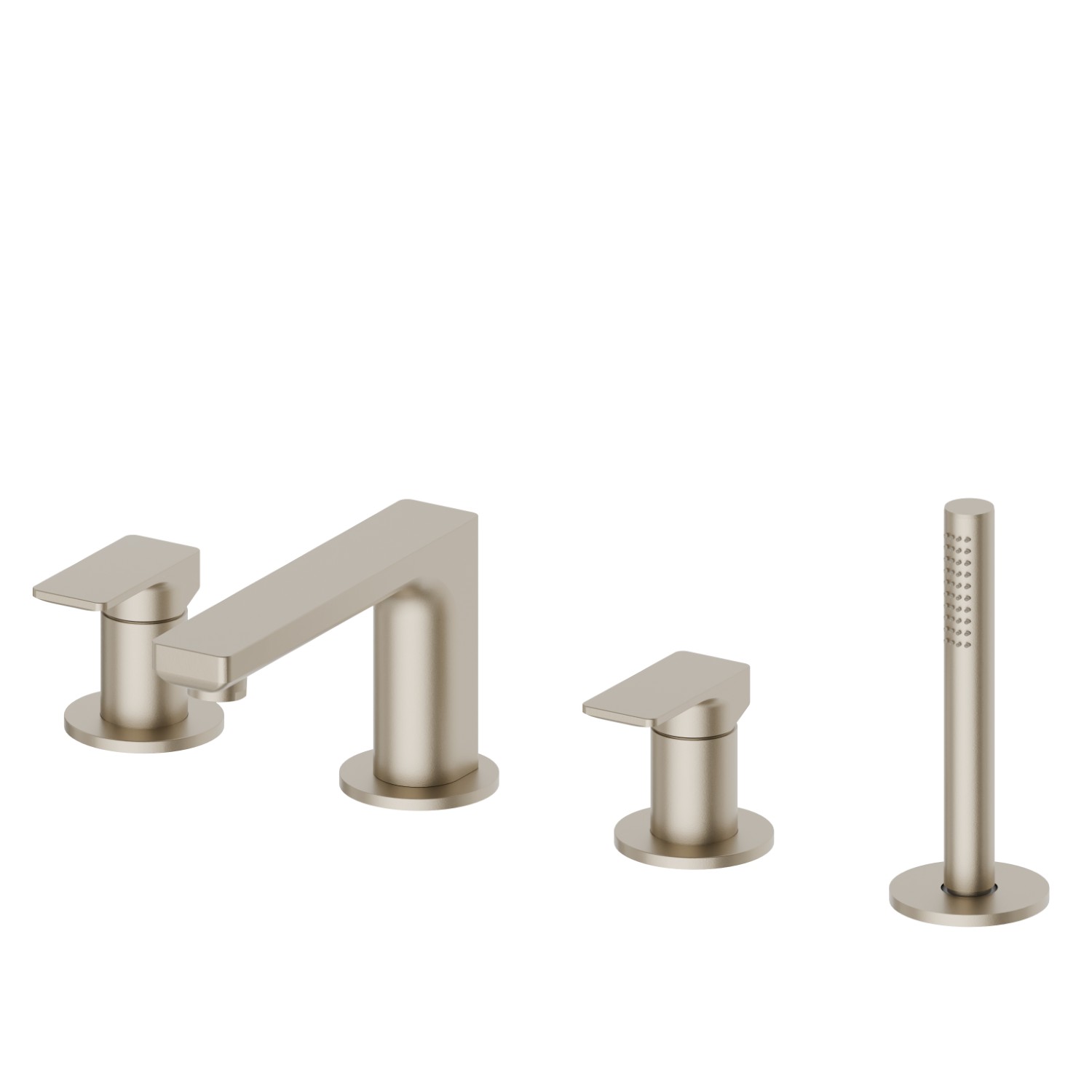 Gruppo bordo vasca 4 fori - finitura Gold Satin