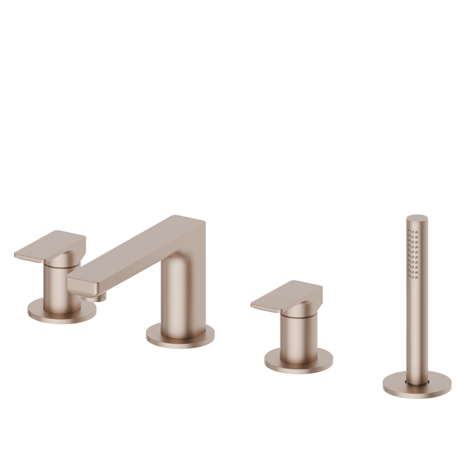 Gruppo bordo vasca 4 fori - finitura Copper Satin