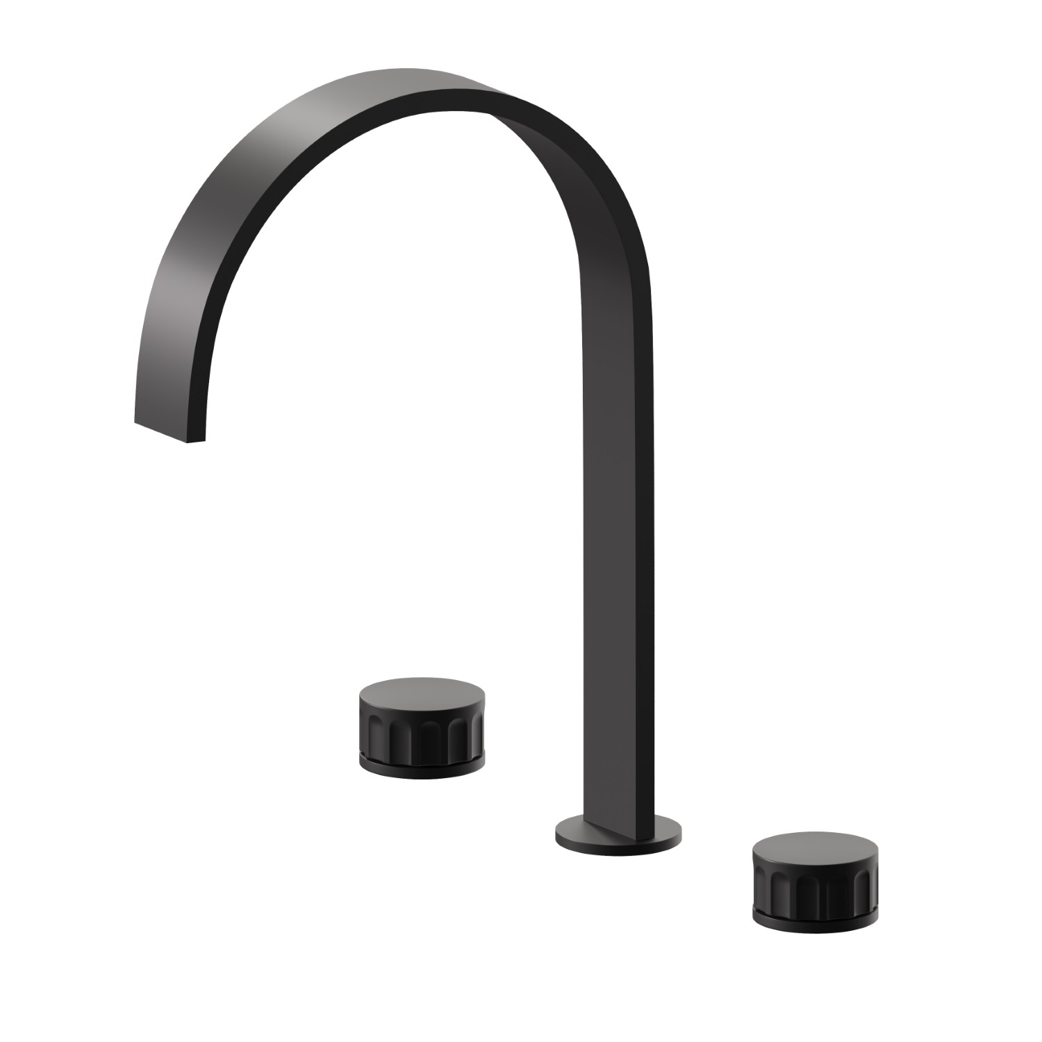 3-hole basin group. 1/2” T piece - finish Matt Black