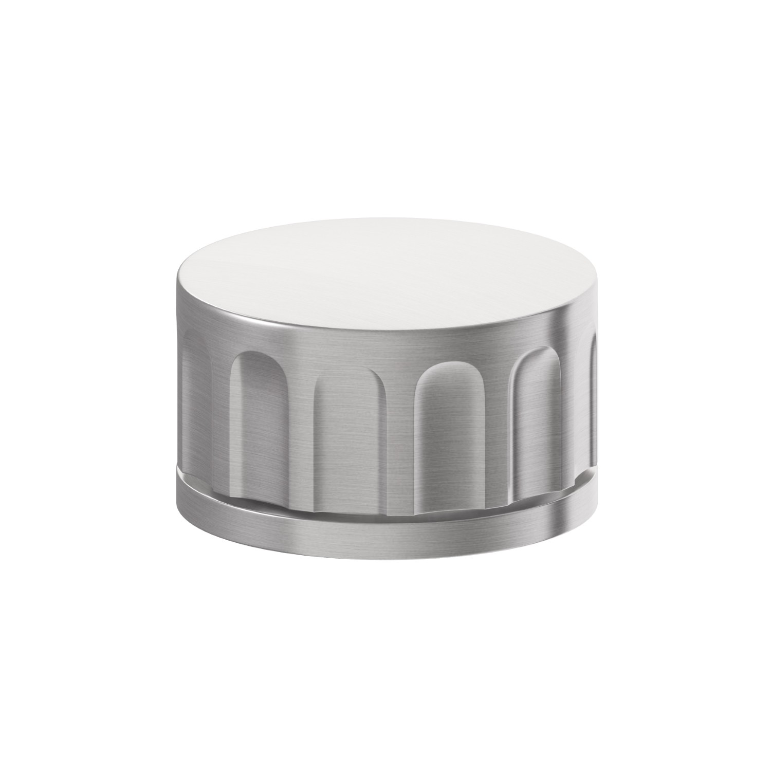 Single lever deck-mounted washbasin control - finish PVD Brushed steel