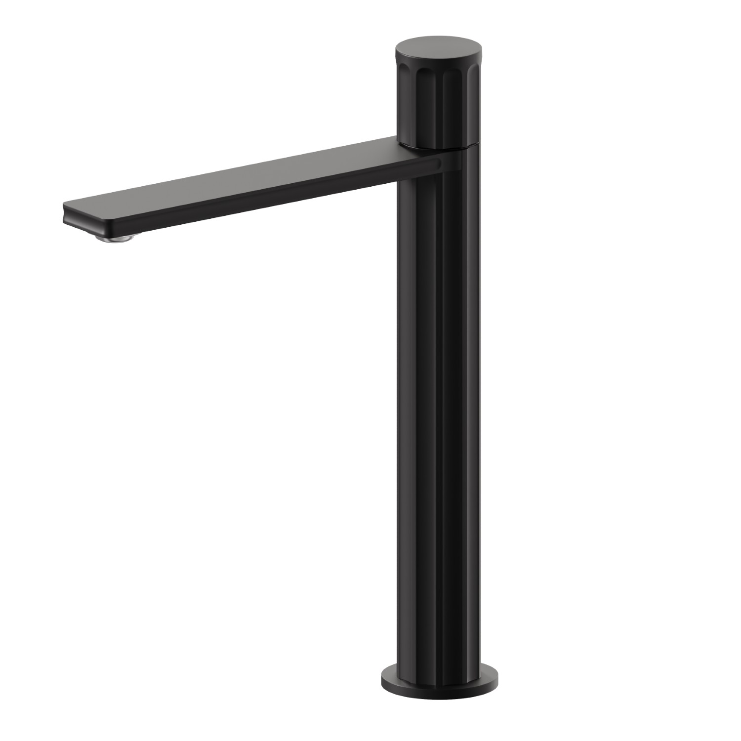 Single lever basin mixer, high version, for above counter basin - finish Matt Black