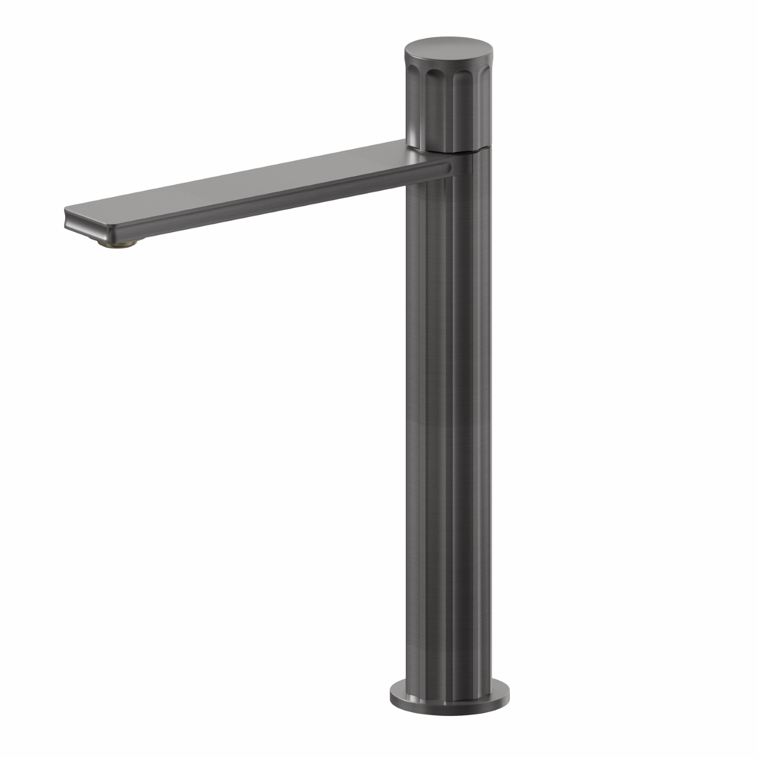Single lever basin mixer, high version, for above counter basin - finish PVD Brushed Gun Metal