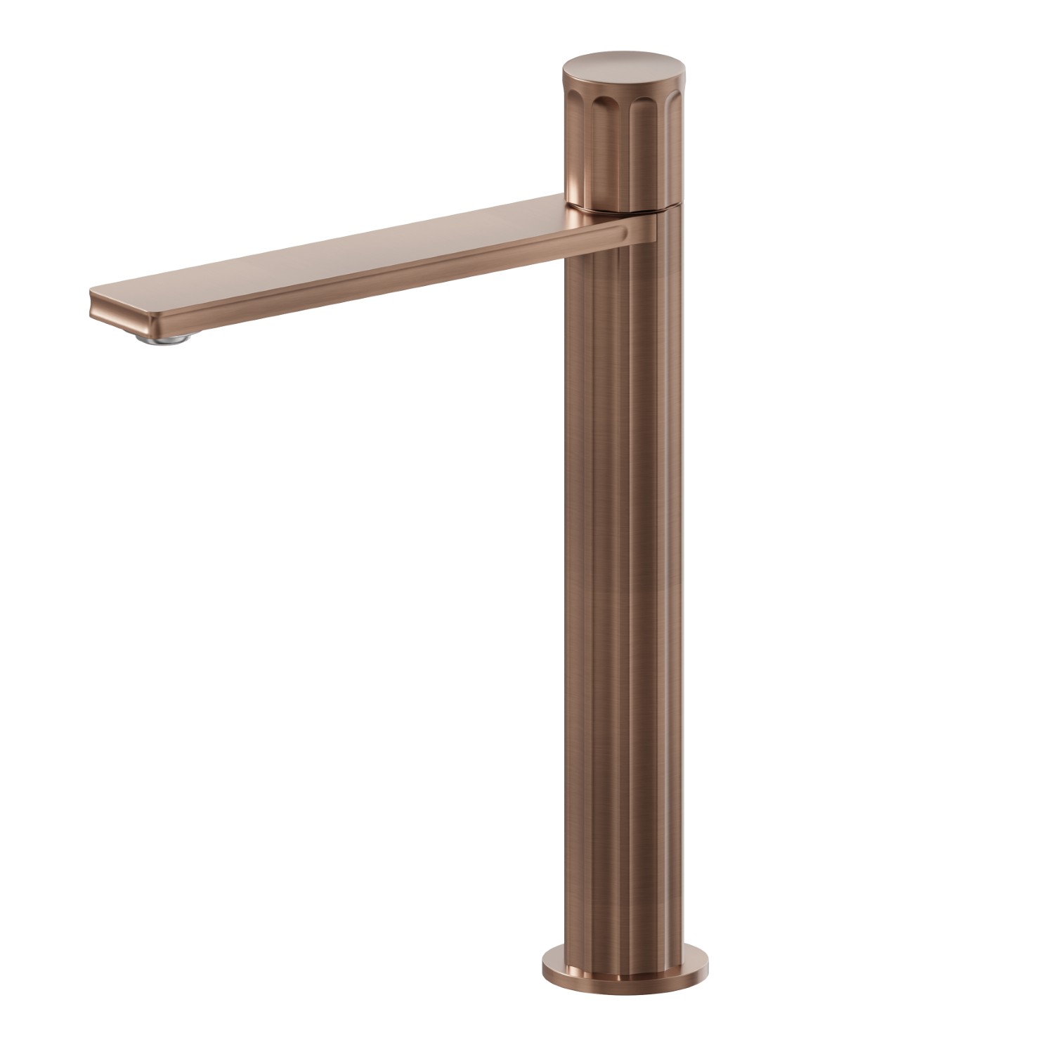 Single lever basin mixer, high version, for above counter basin - finish PVD Brushed Copper Bronze
