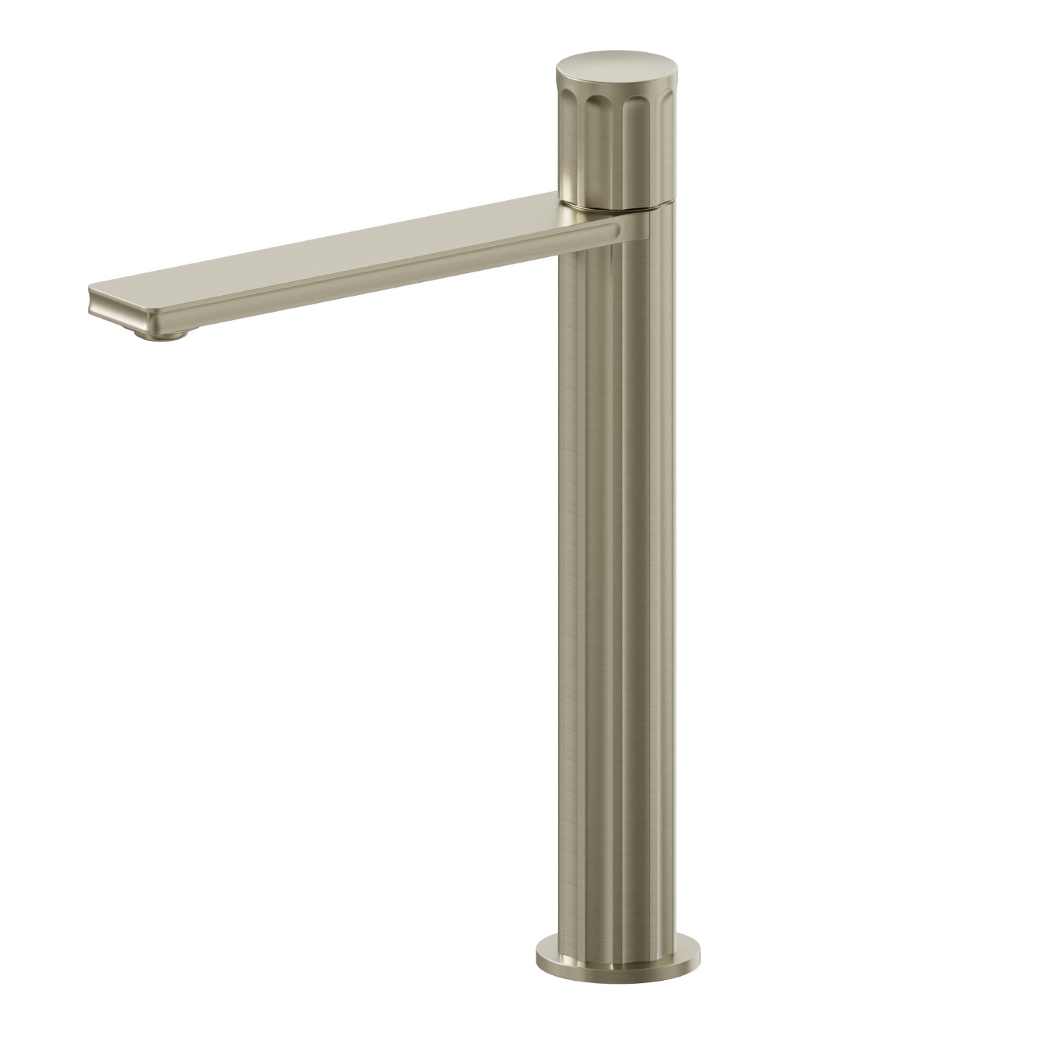 Single lever basin mixer, high version, for above counter basin - finish PVD Brushed Pale Gold