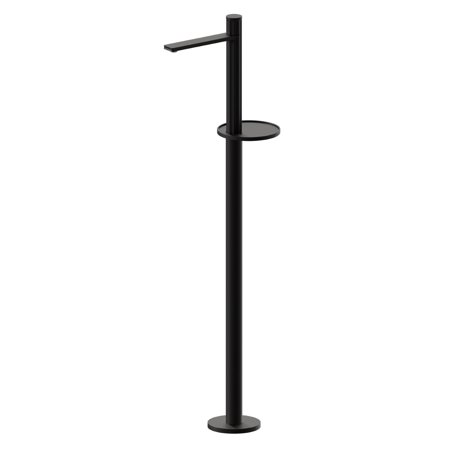 Mitigeur monocommande pour lavabo sur colonne d’alimentation au sol - finition Matt Black