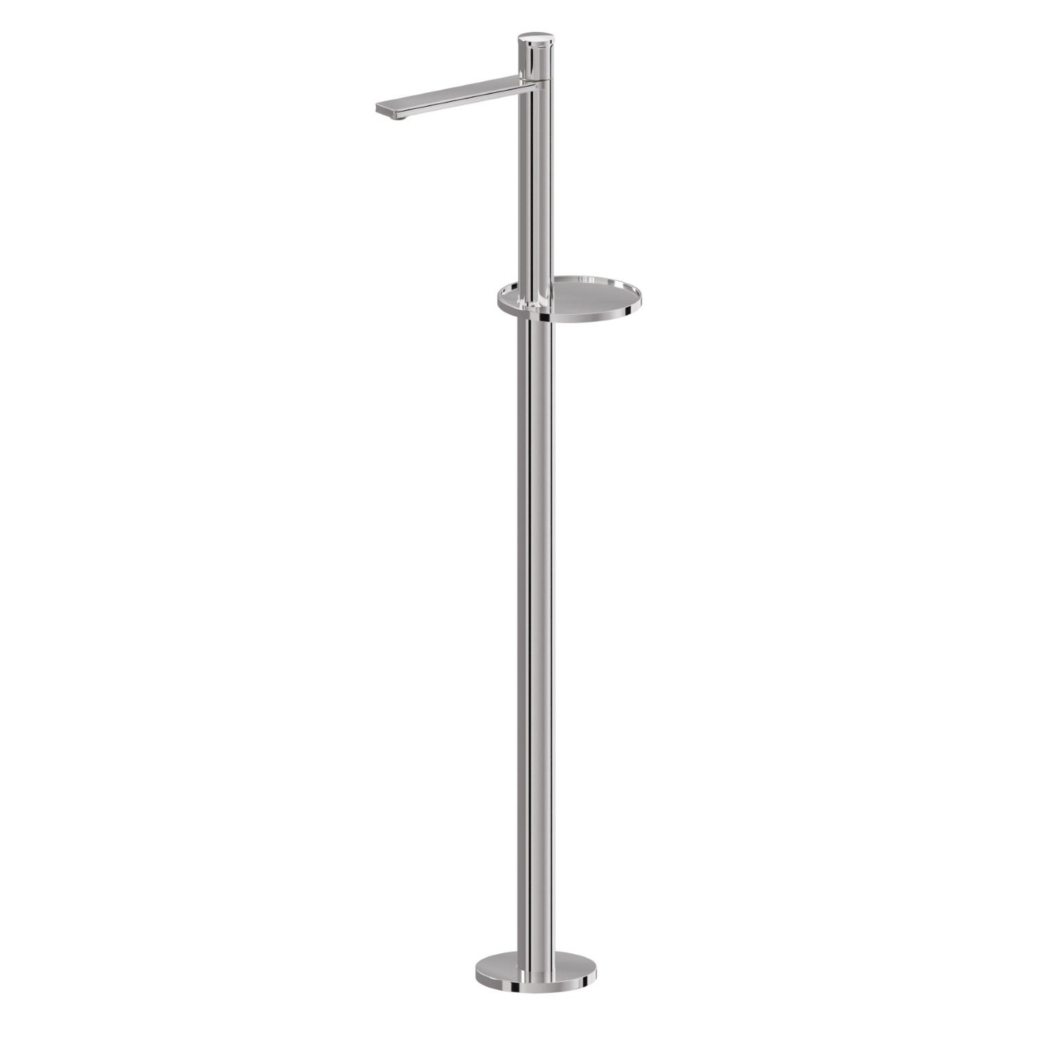Miscelatore monocomando per lavabo con colonna di alimentazione a pavimento - finitura Cromo