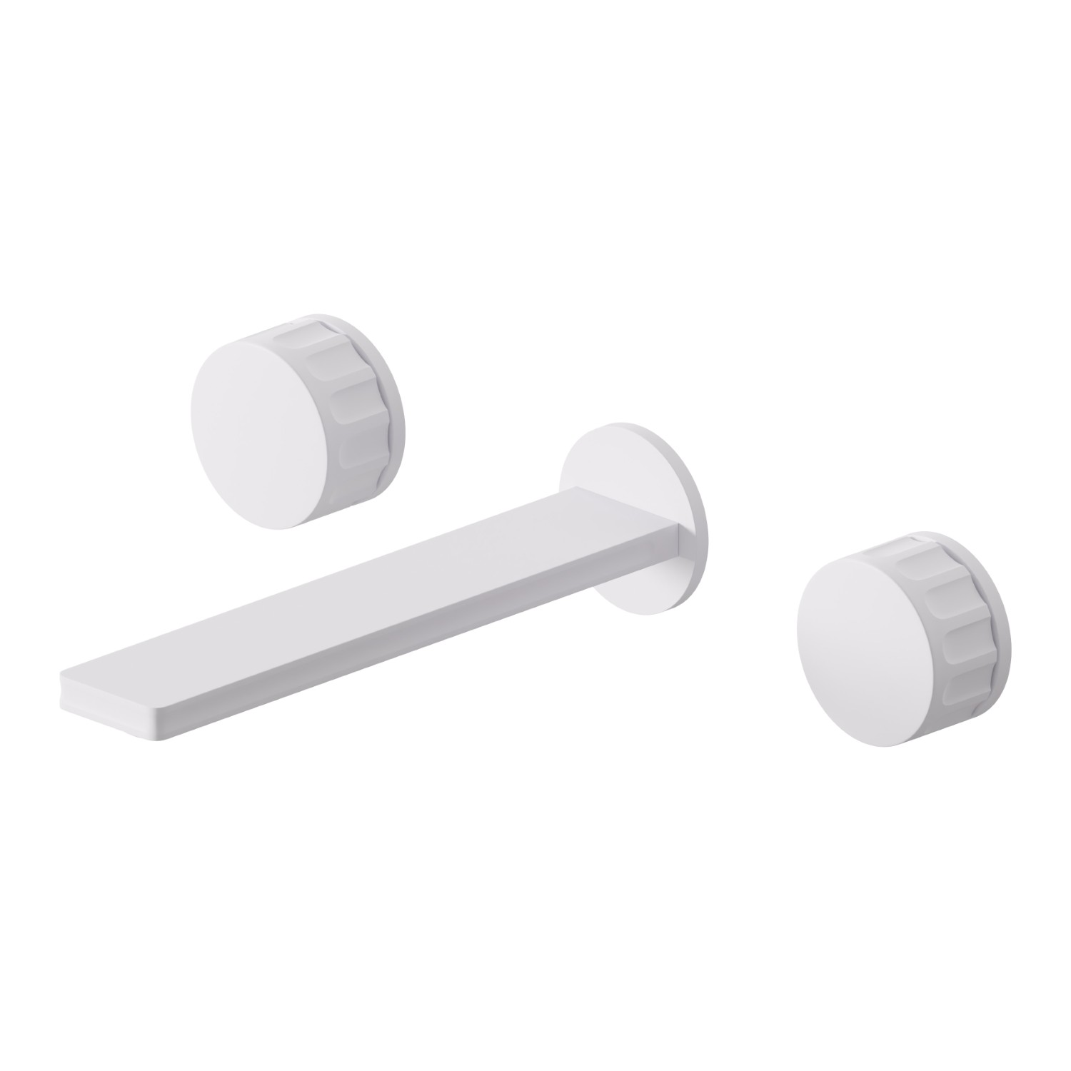 3-hole wall-mounted washbasin group - finish Matt White