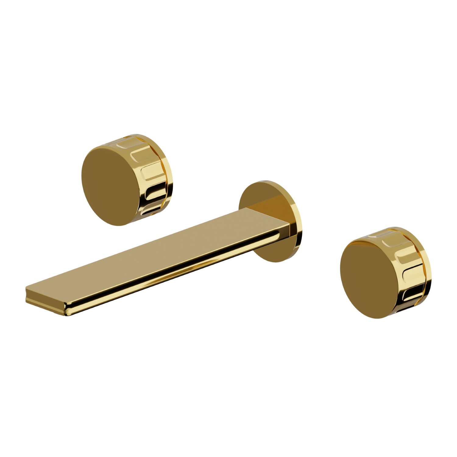 3-hole wall-mounted washbasin group - finish PVD Glossy Gold