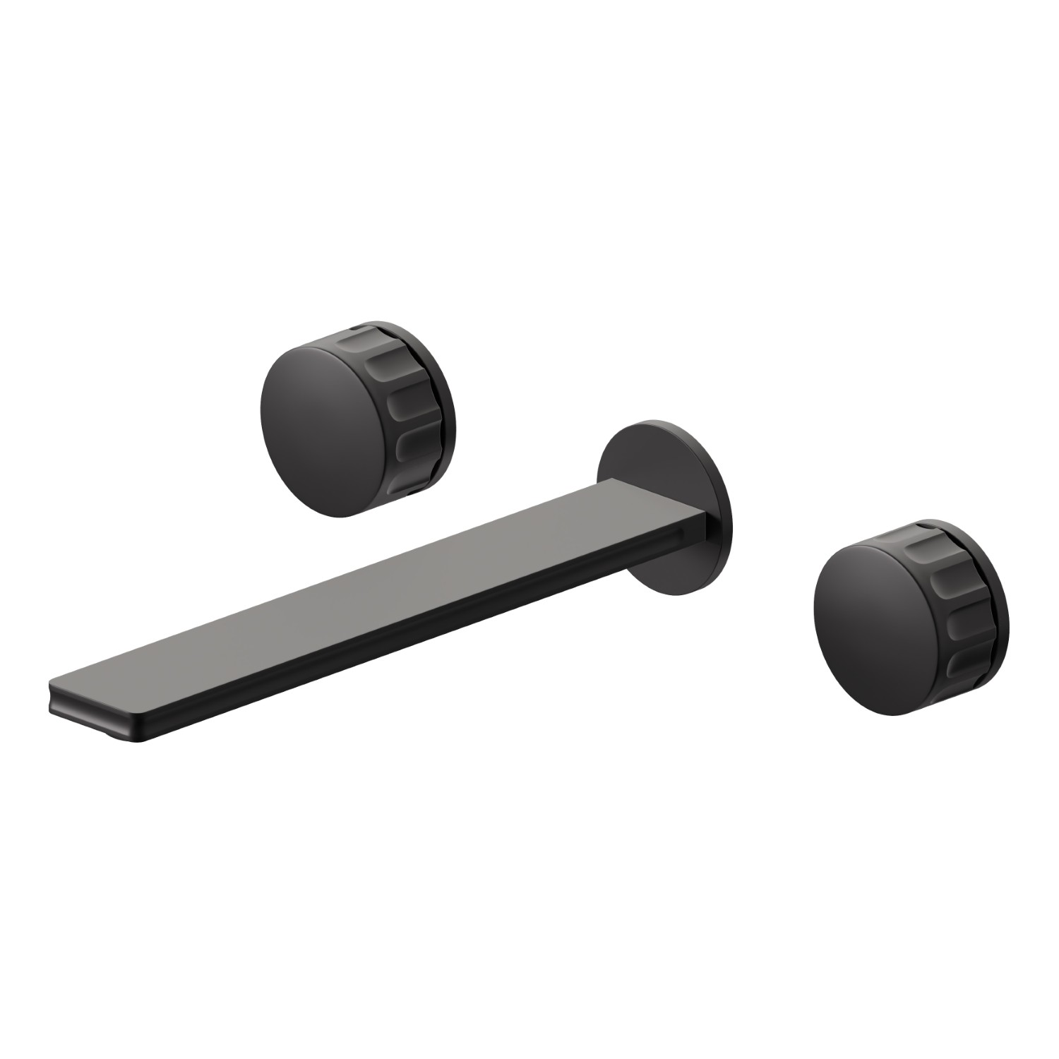 3-hole wall-mounted washbasin group - finish Matt Black