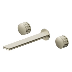 3-hole wall-mounted washbasin group - finish PVD Brushed Pale Gold