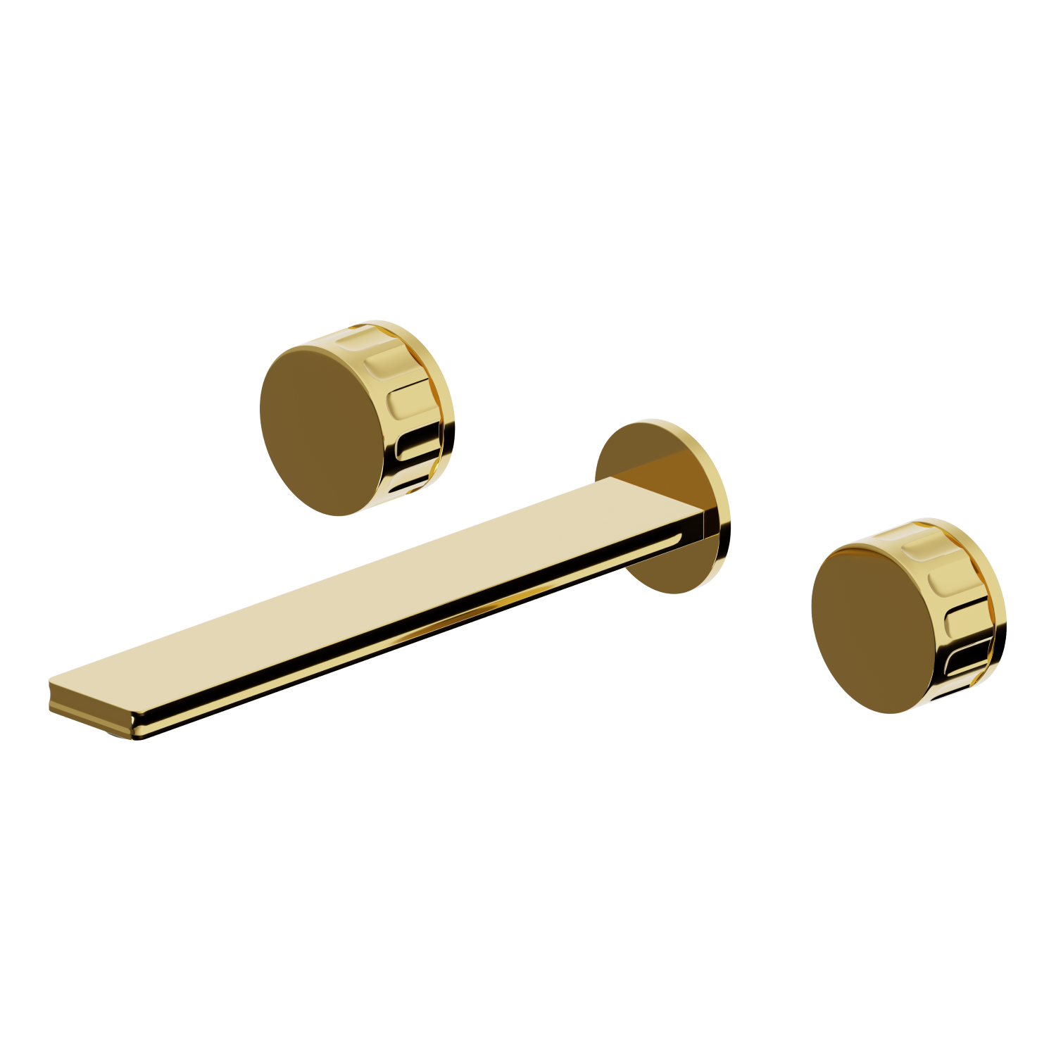 Mélangeur mural, 3 trous - finition PVD Glossy Gold