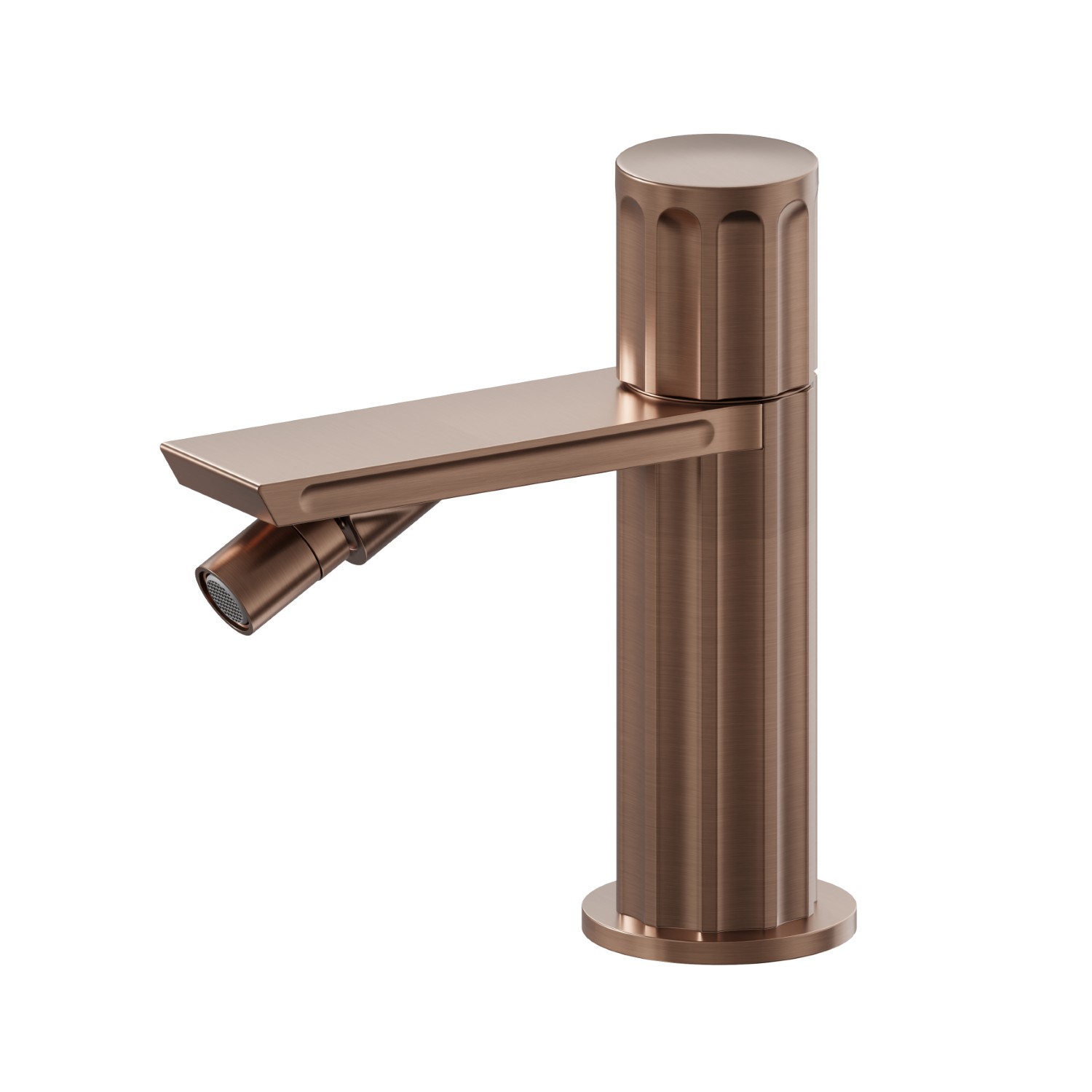 Single lever bidet mixer basin group - finish PVD Brushed Copper Bronze