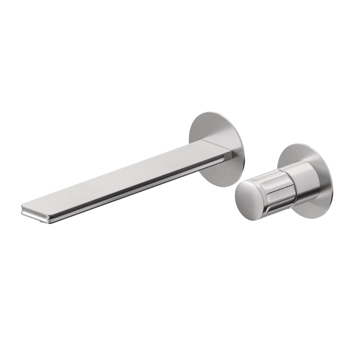 2-hole wall-mounted washbasin group - finish PVD Brushed steel