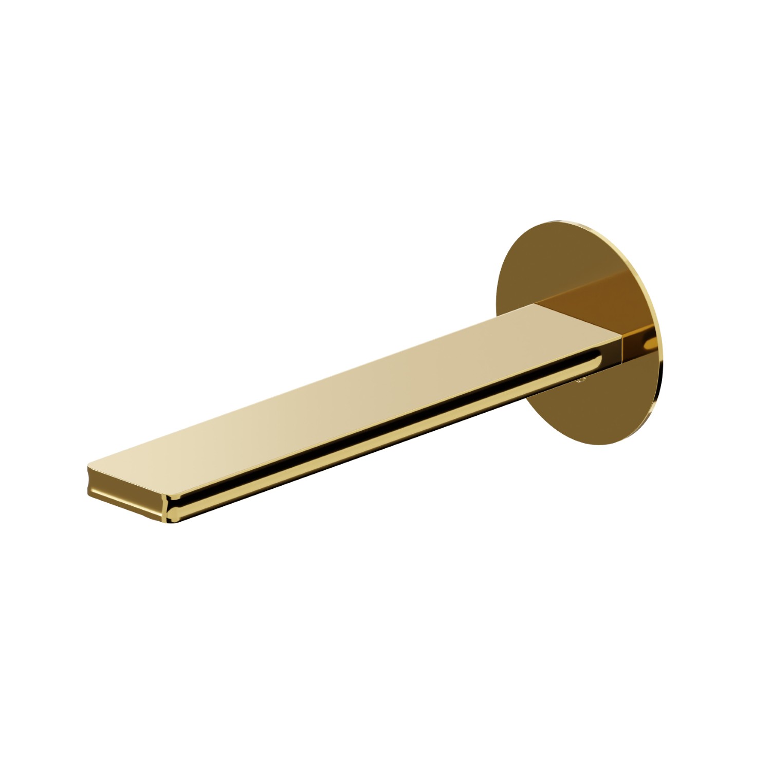 Bec mural pour lavabo avec raccordement spécial 1/2“ à pré-intégrer - finition PVD Glossy Gold