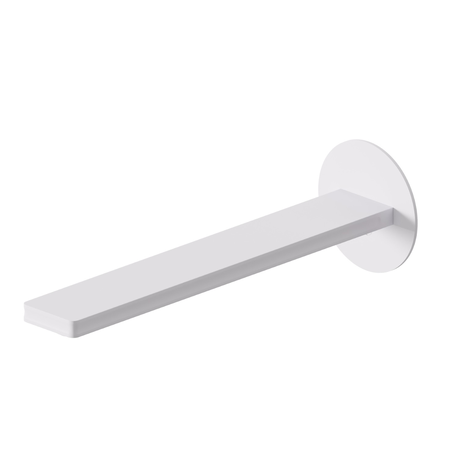 Wall spout for basin group with special 1/2” connection to pre-built-in - finish Matt White
